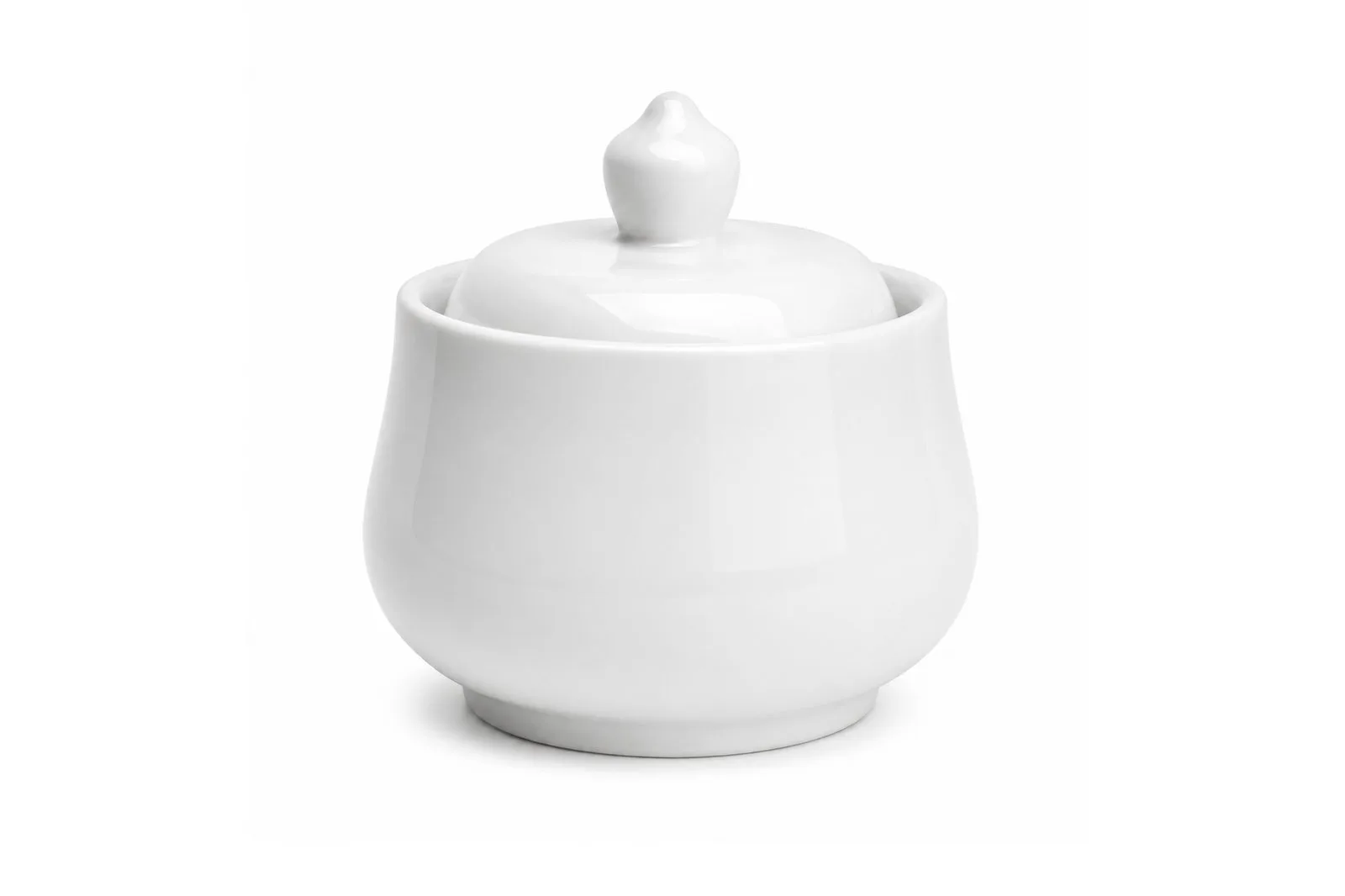 Porcelain Sugar Pot with Lid 350 ml – Classic White