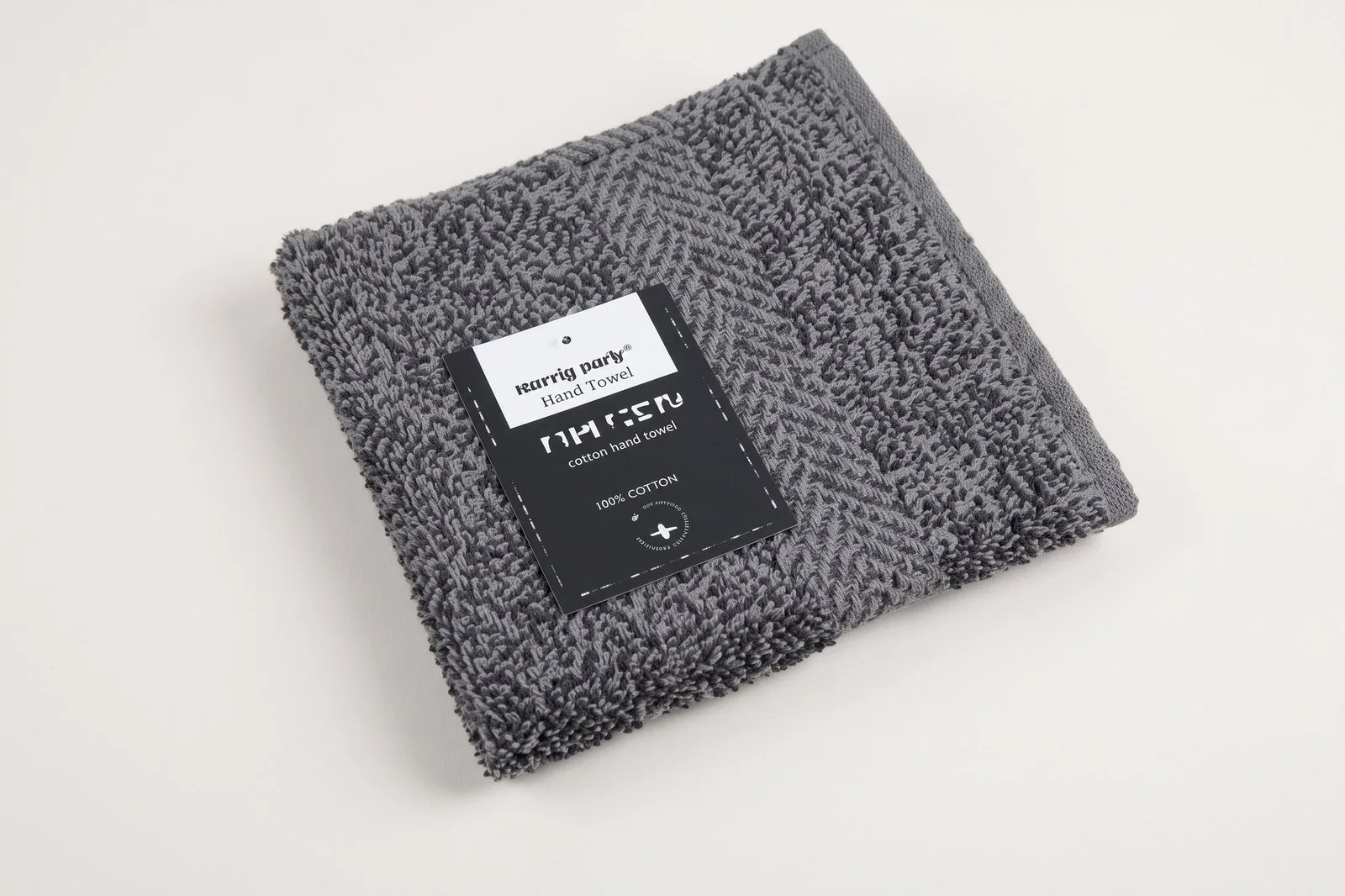 Cotton Hand Towel 30 x 30 cm – Dark Grey
