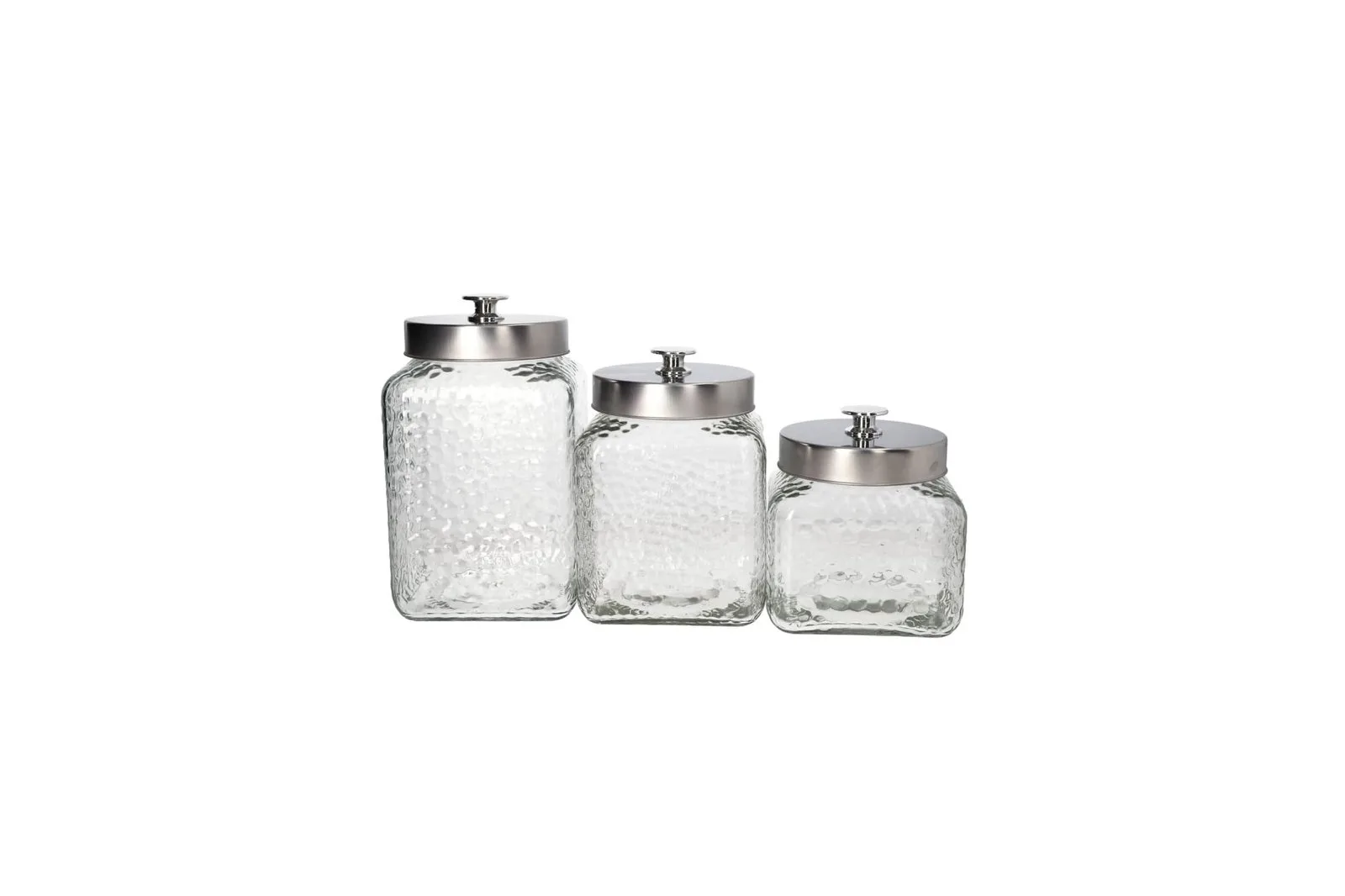 Glass Storage Jars Set 3 Pcs