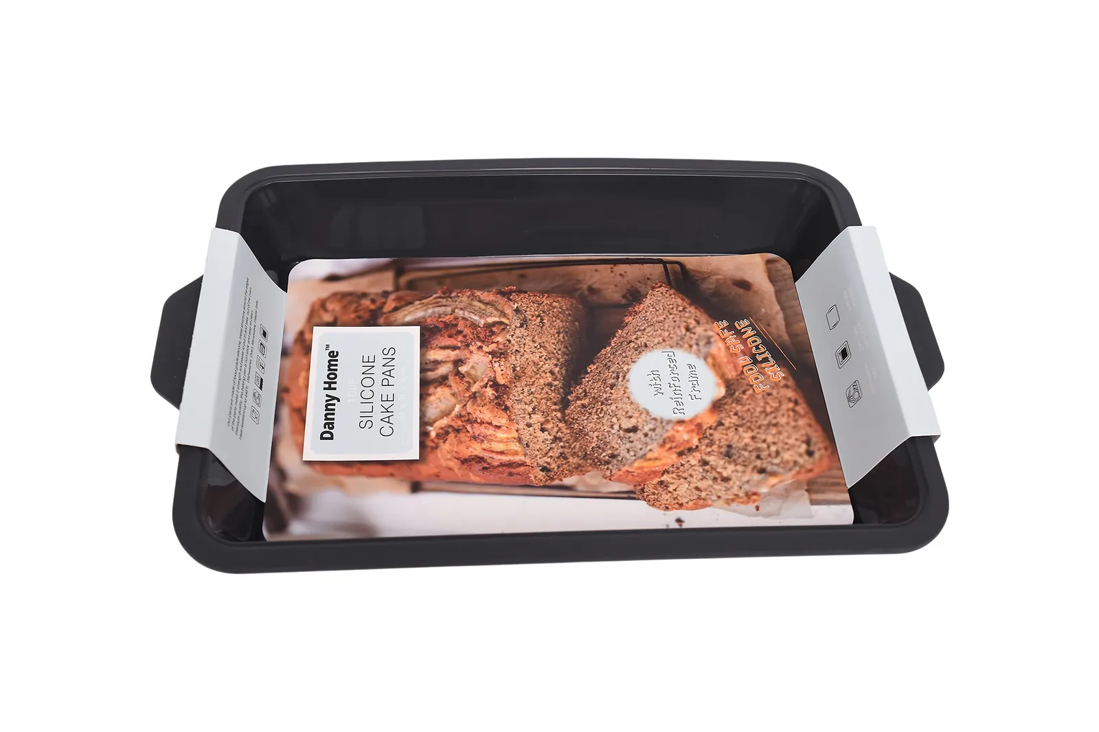 Silicone Rectangular Cake Pan with Reinforced Frame 40 cm – Grey