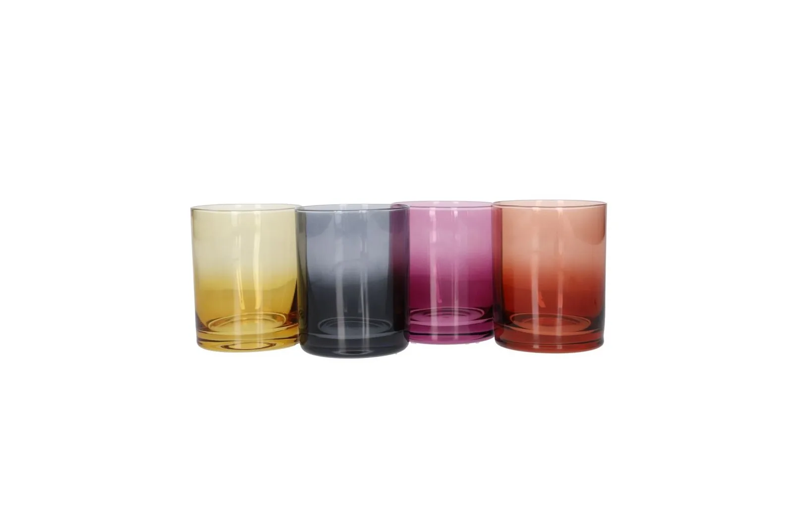 Colourful Tall Glasses Set 4 Pcs 385 ml