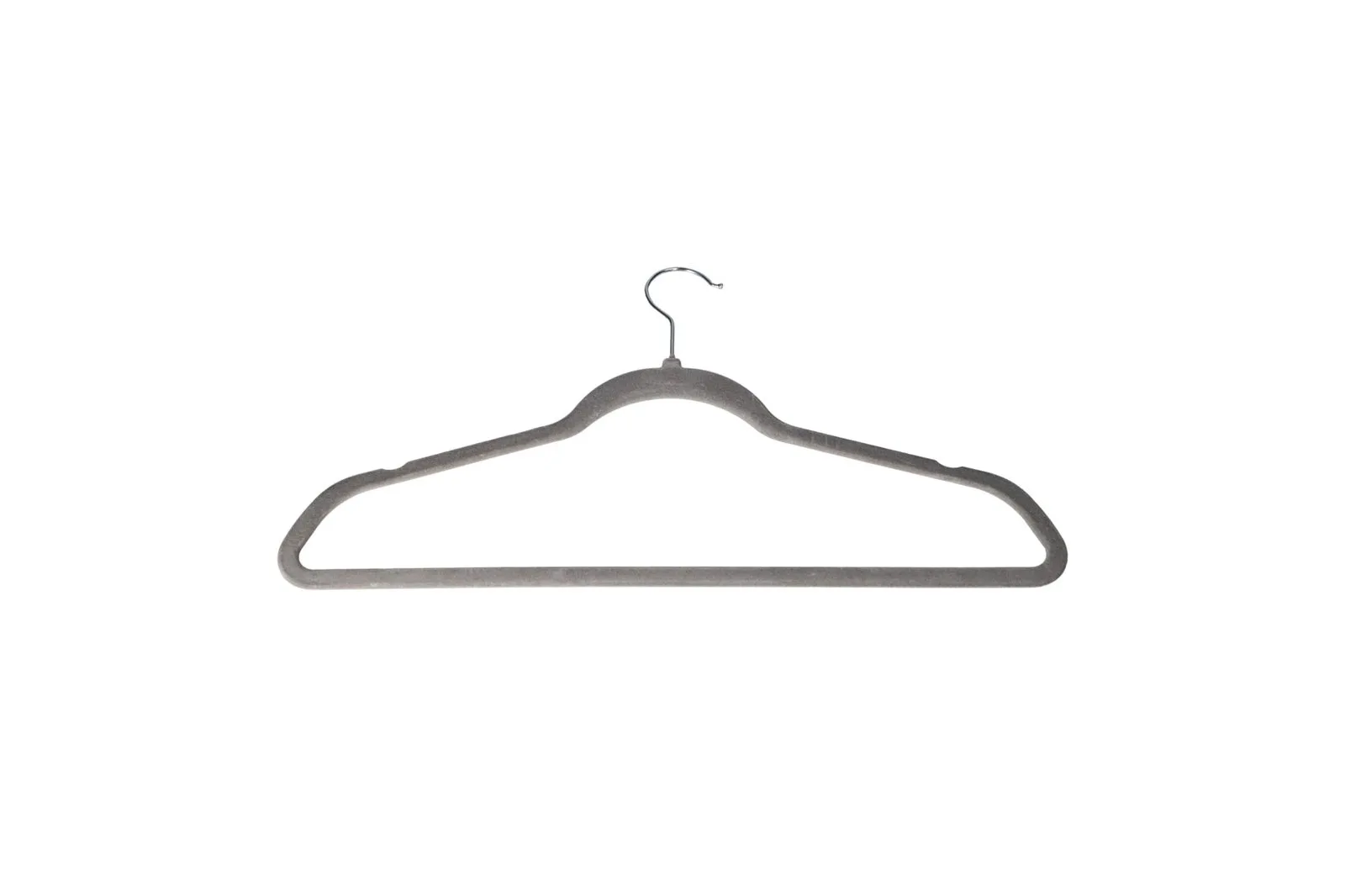 Velvet Clothes Hangers Grey 10 Pcs