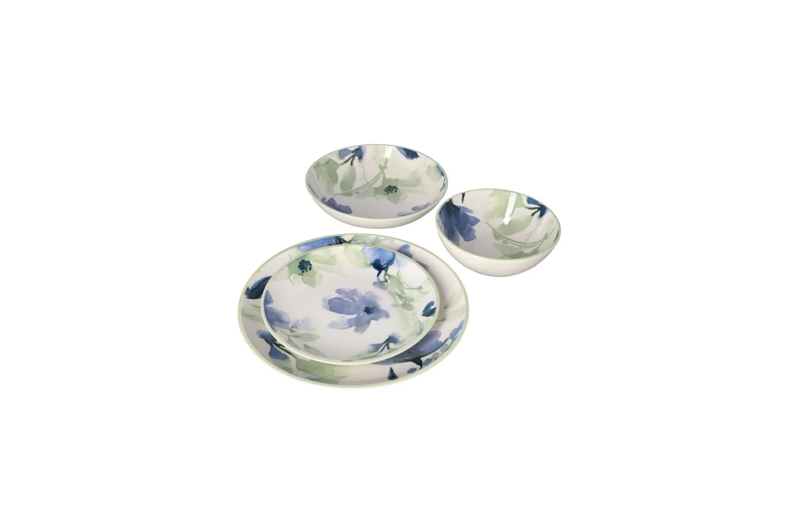 Porcelain Floral Dinner Set Green 24 Pcs