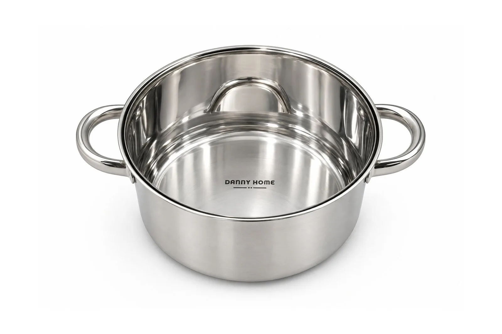 Stainless Steel Classic Casserole with Glass Lid 18 cm – 2.7 L
