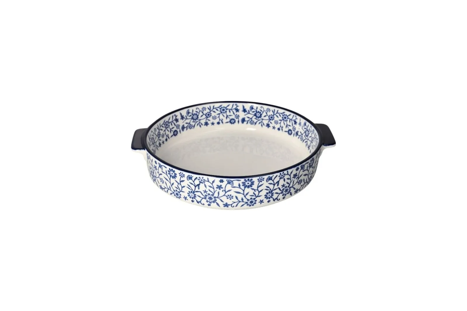 Porcelain Floral Round Baking Dish