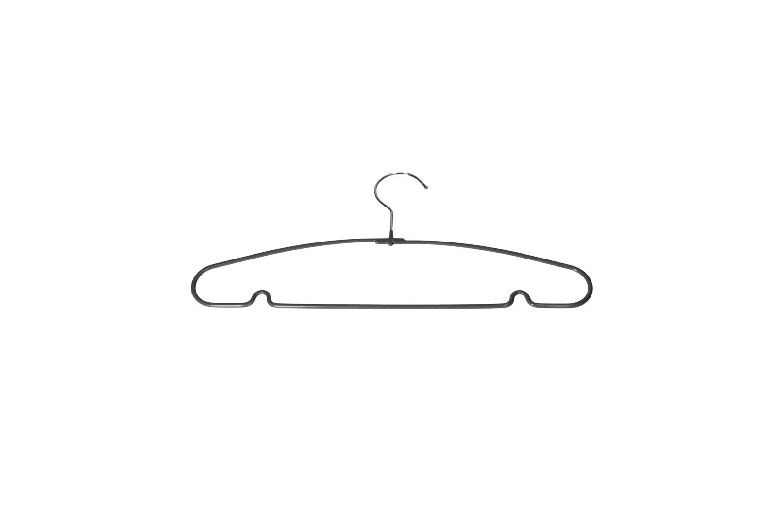 Non Slip Metal Clothes Hangers Grey 5 Pcs