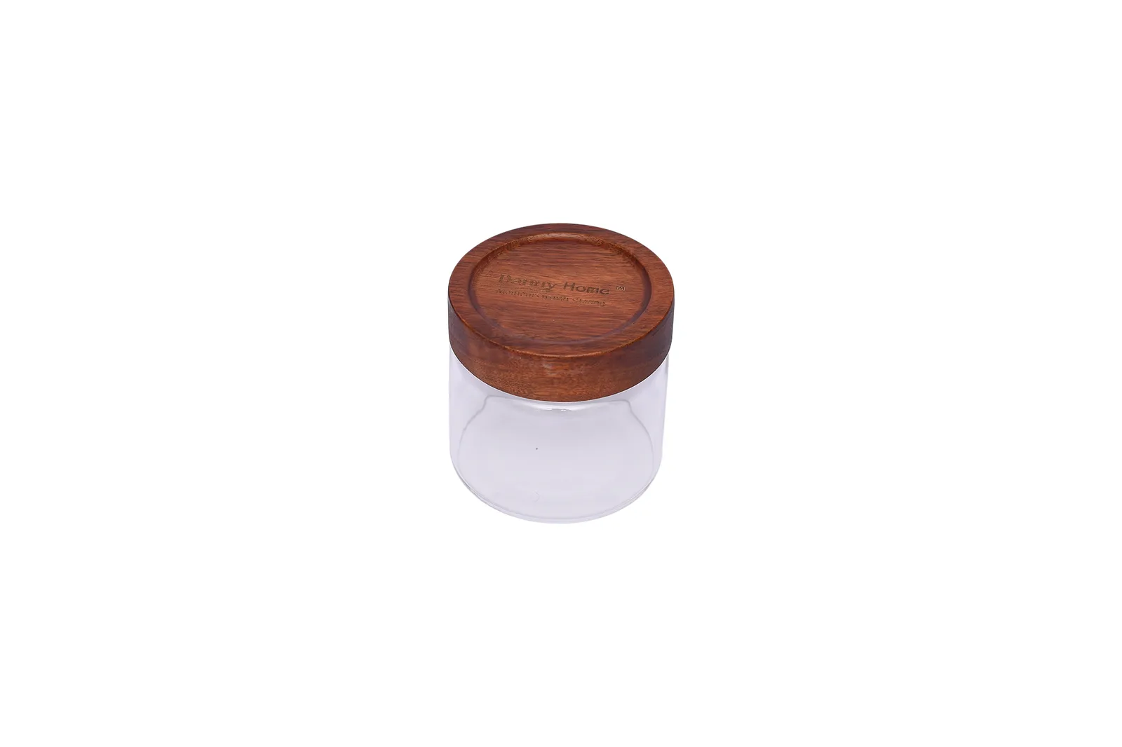 Glass Storage Jar with Wooden Lid 600 ml