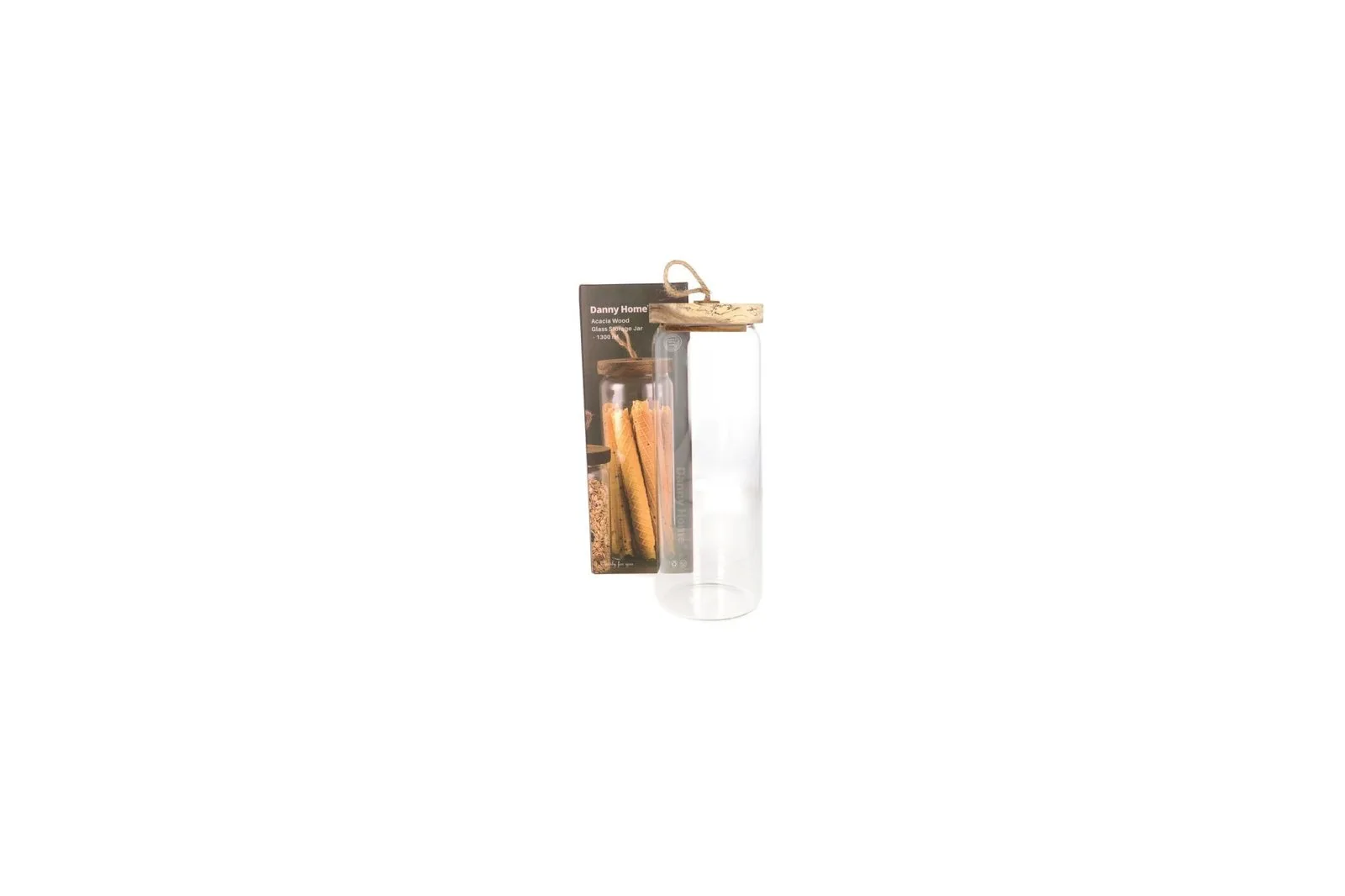 Glass Storage Jar with Acacia Wood Lid 1300 ml