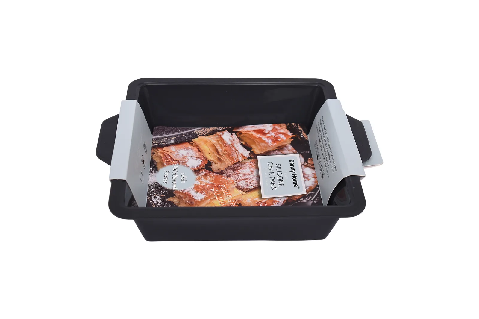 Silicone Square Cake Pan with Reinforced Frame 27 cm – Grey
