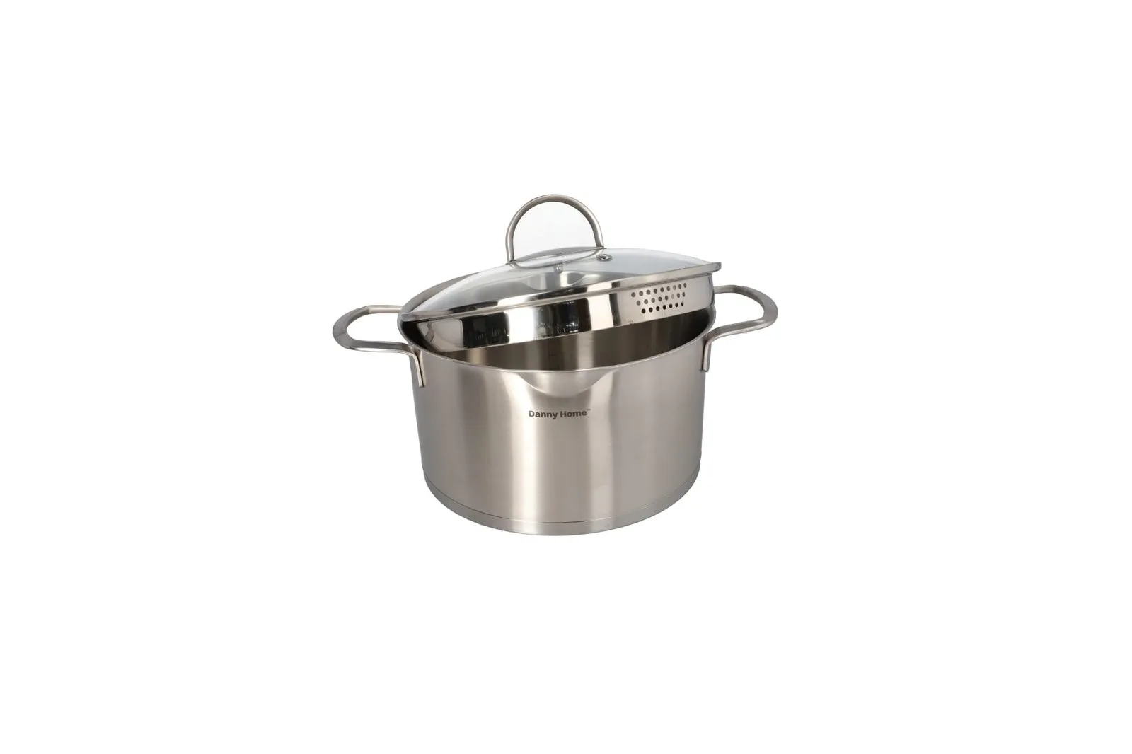 Stainless Steel Casserole Pot with Glass Lid