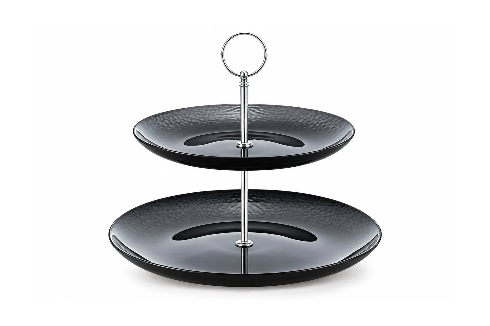 2-Tier Cake Stand 8.5″ & 11″ – Black
