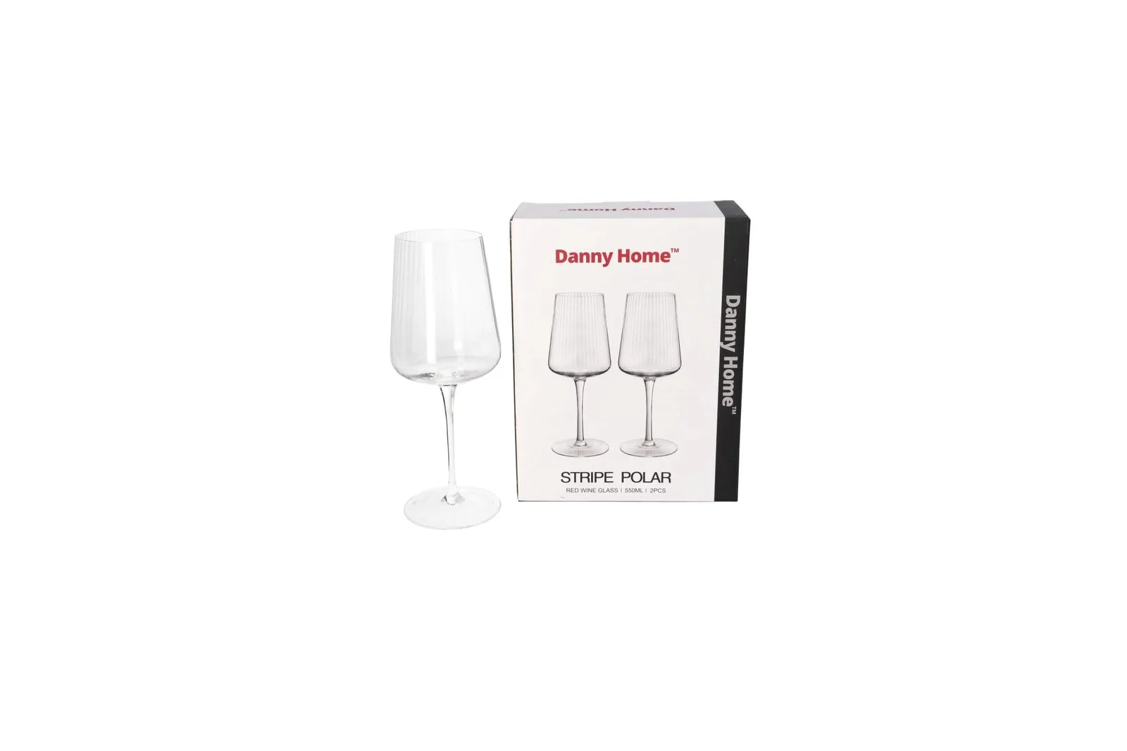 Crystal Goblet Glasses Set 2 Pcs 550 ml