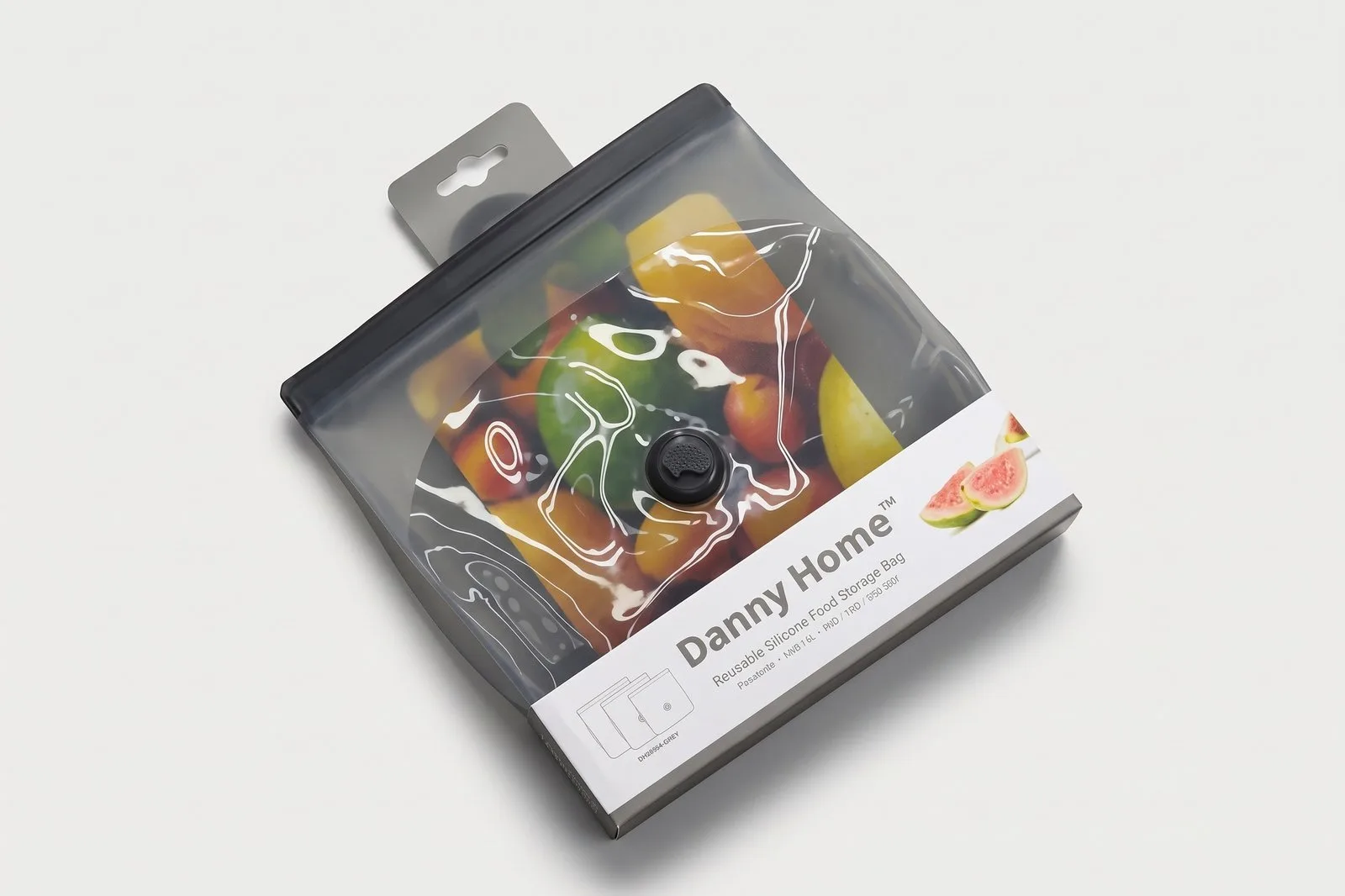 Reusable Silicone Food Storage Bag 1300 ml – Grey