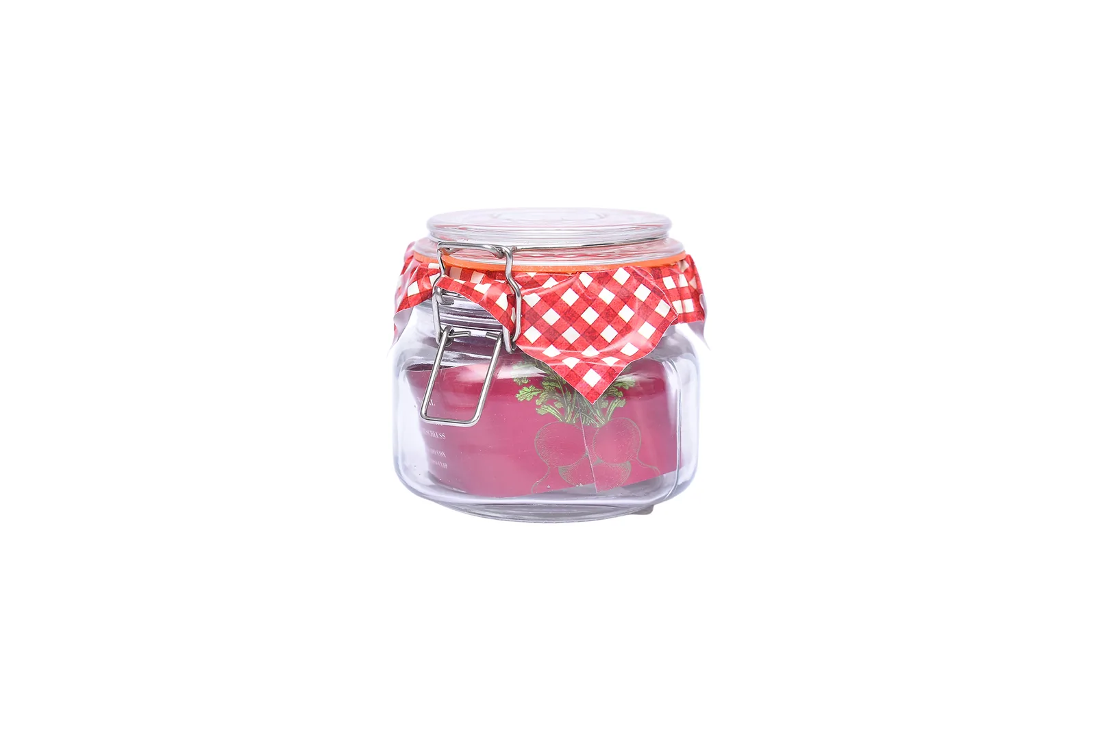 Square Glass Clip-Top Storage Jar 525 ml