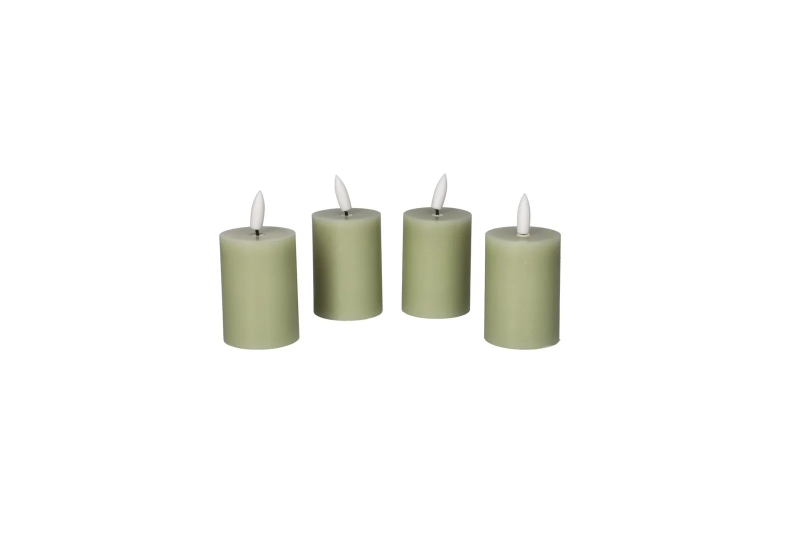 LED Candles Green 4 Pcs
