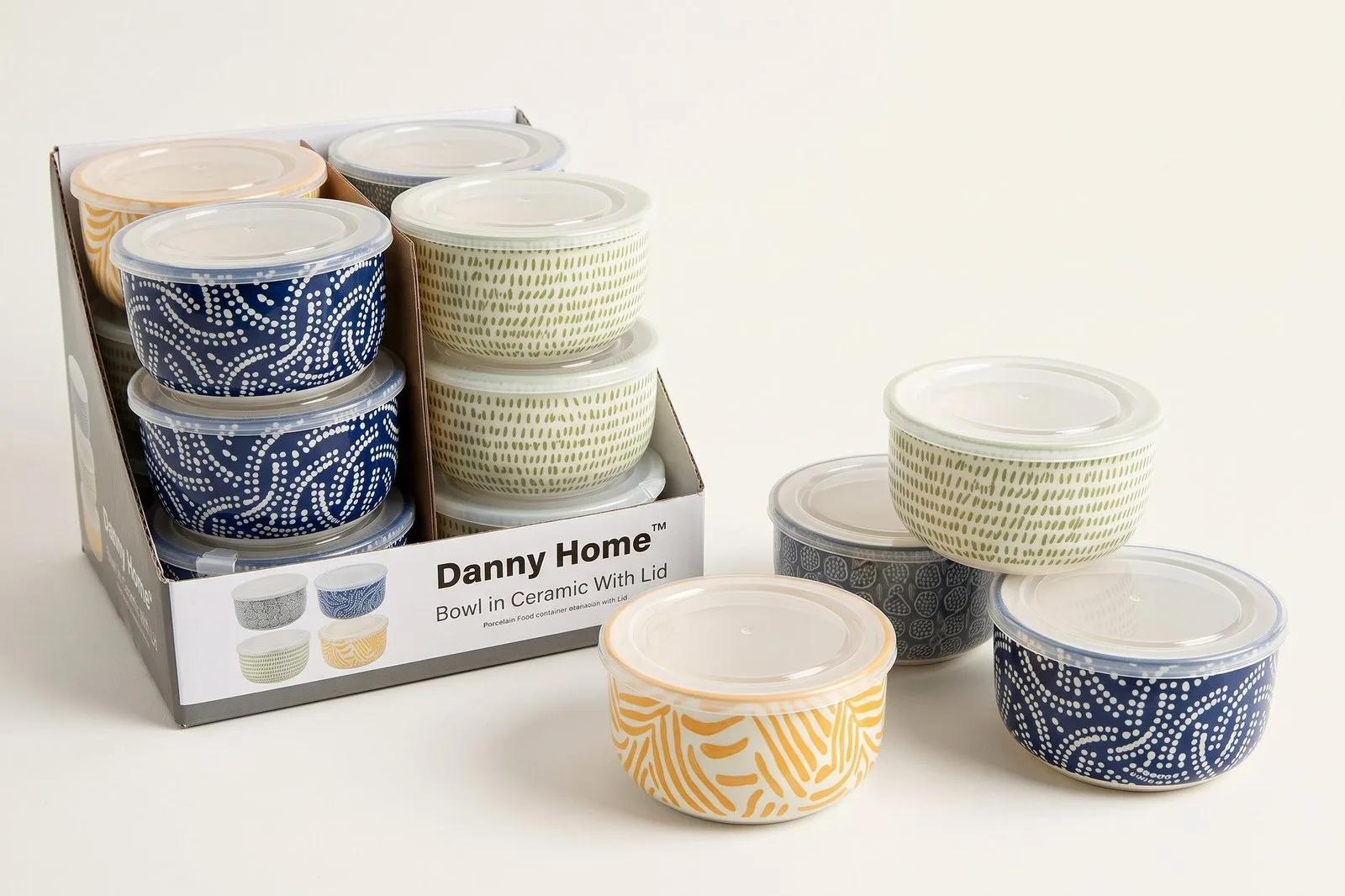 Porcelain Food Container with Lid 600 ml