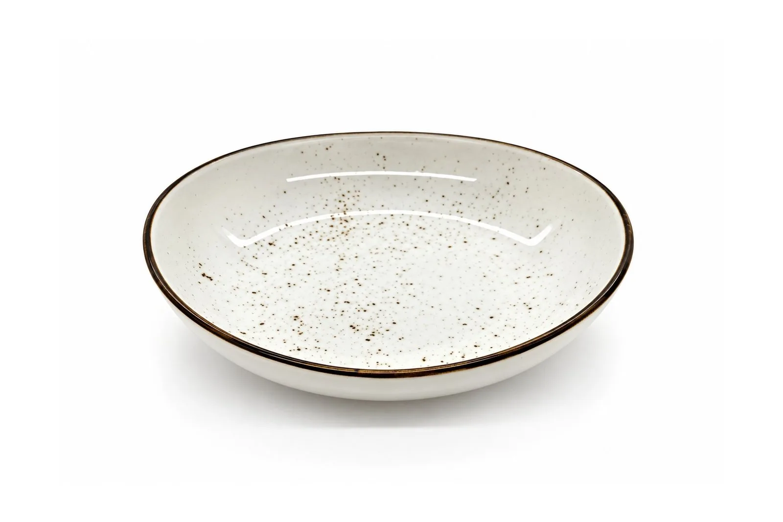 Porcelain Soup Plate 8.5″ – 21.4 cm – Speckled White