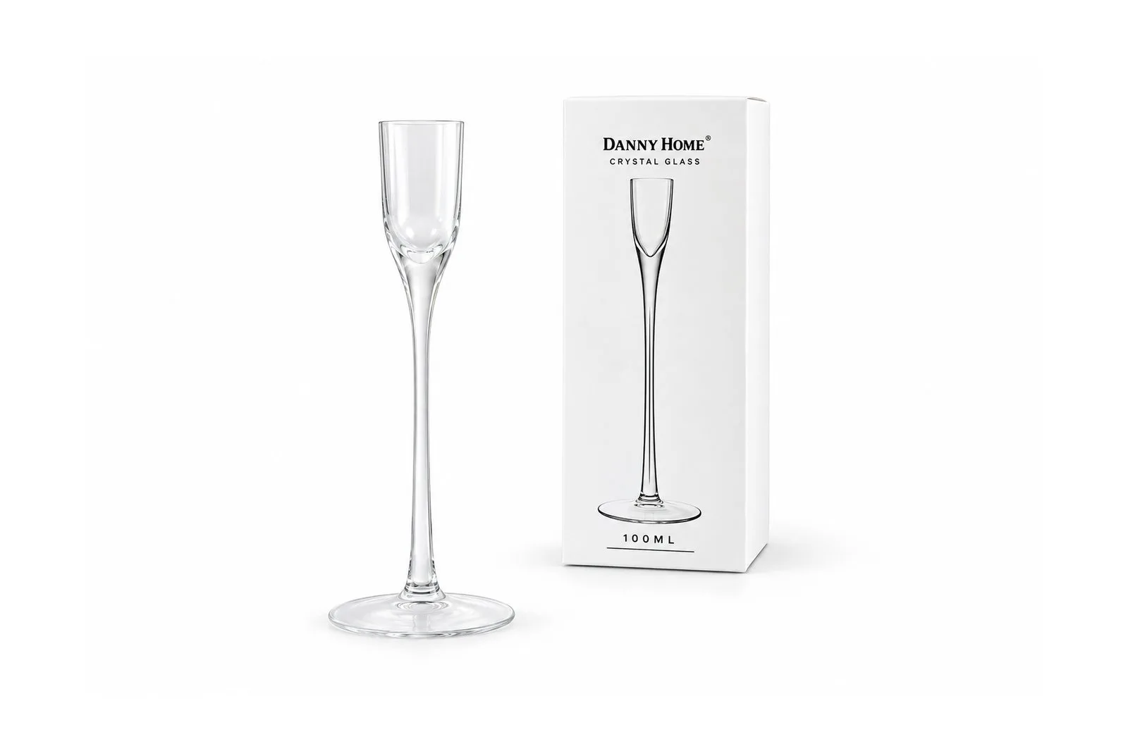 Clear Glass Candle Holder – 20.2 cm