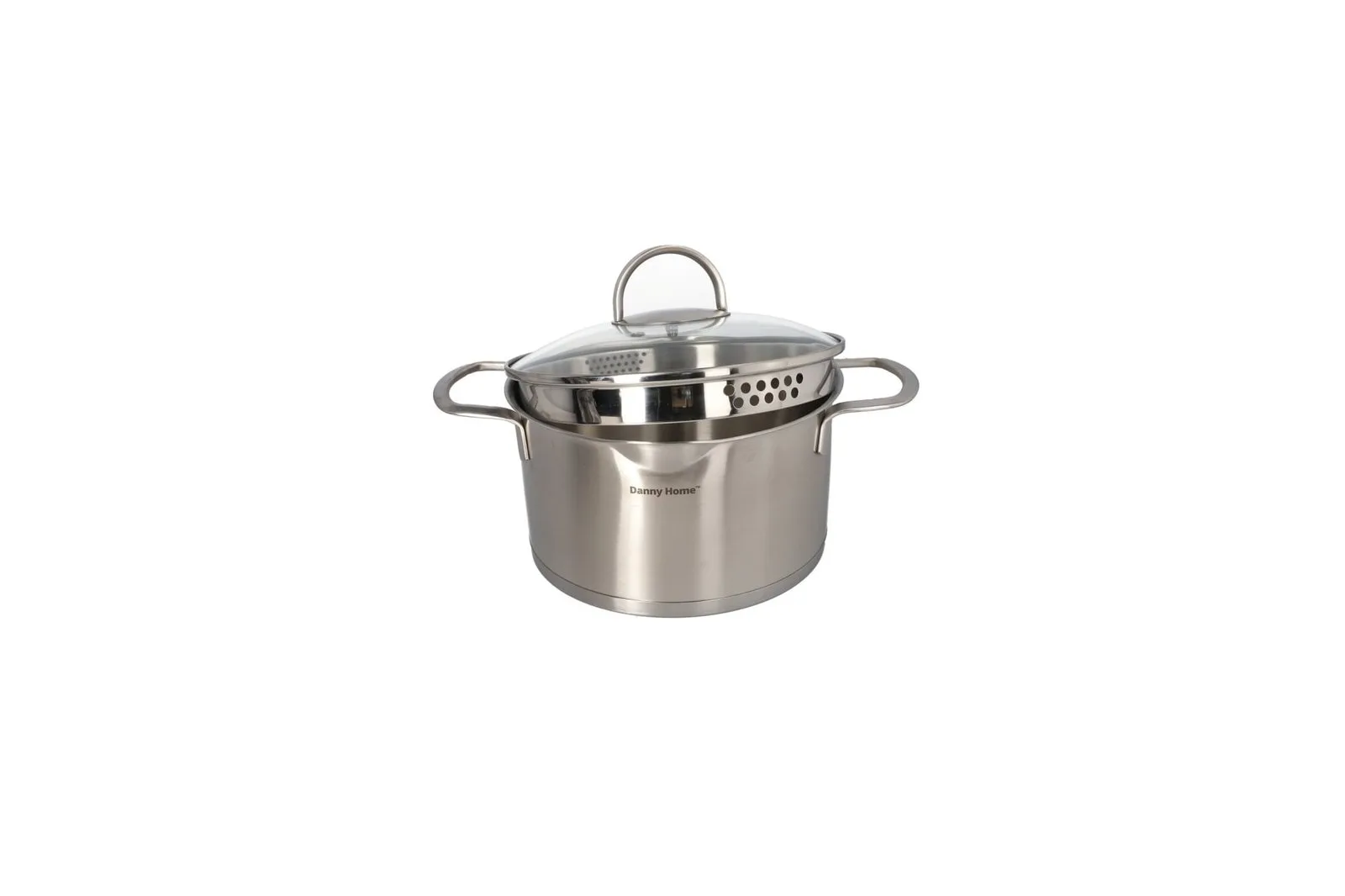 Stainless Steel Casserole Pot with Glass Lid