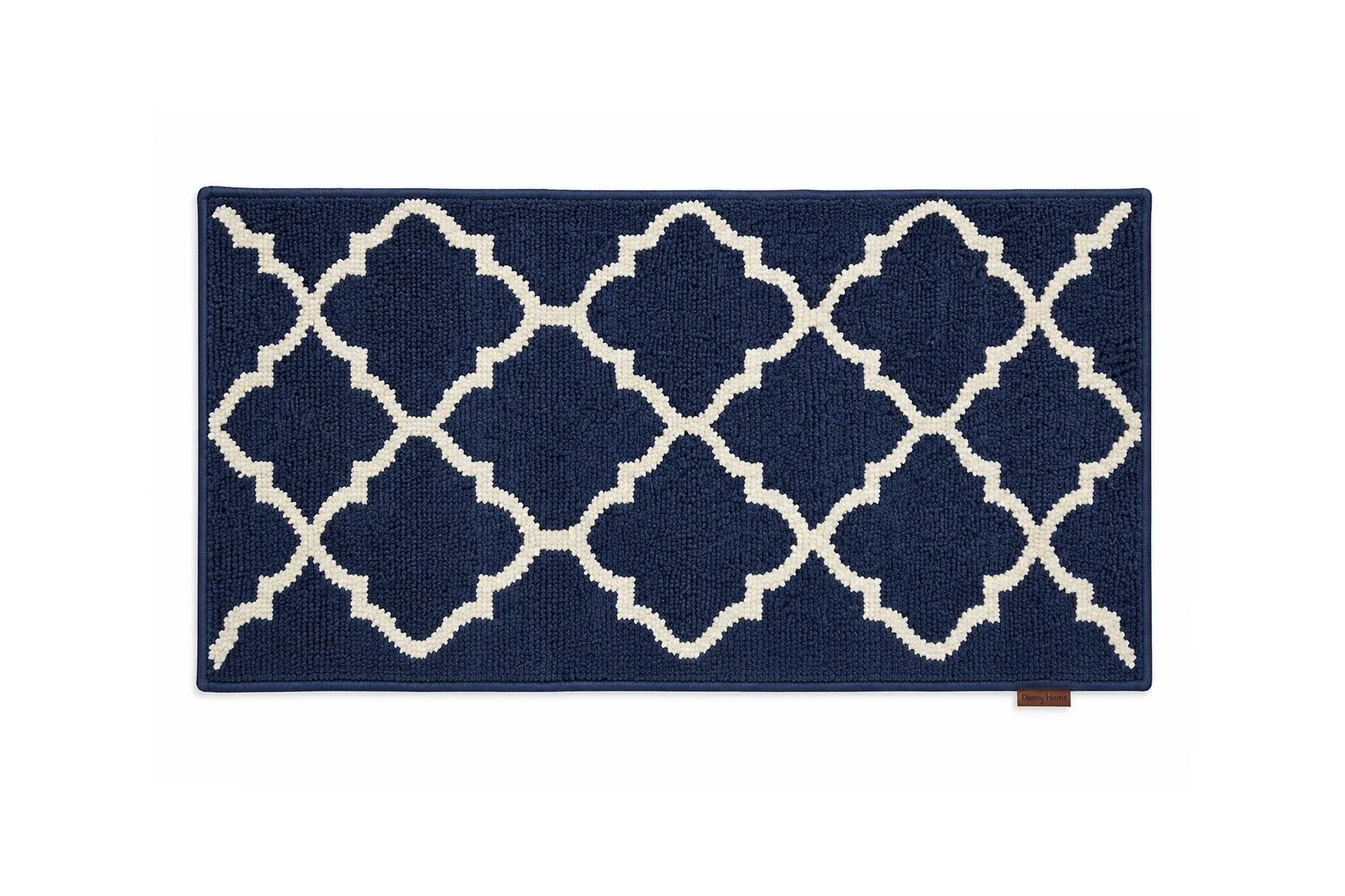 Polypropylene Door Mat 50 x 80 cm – Navy Trellis