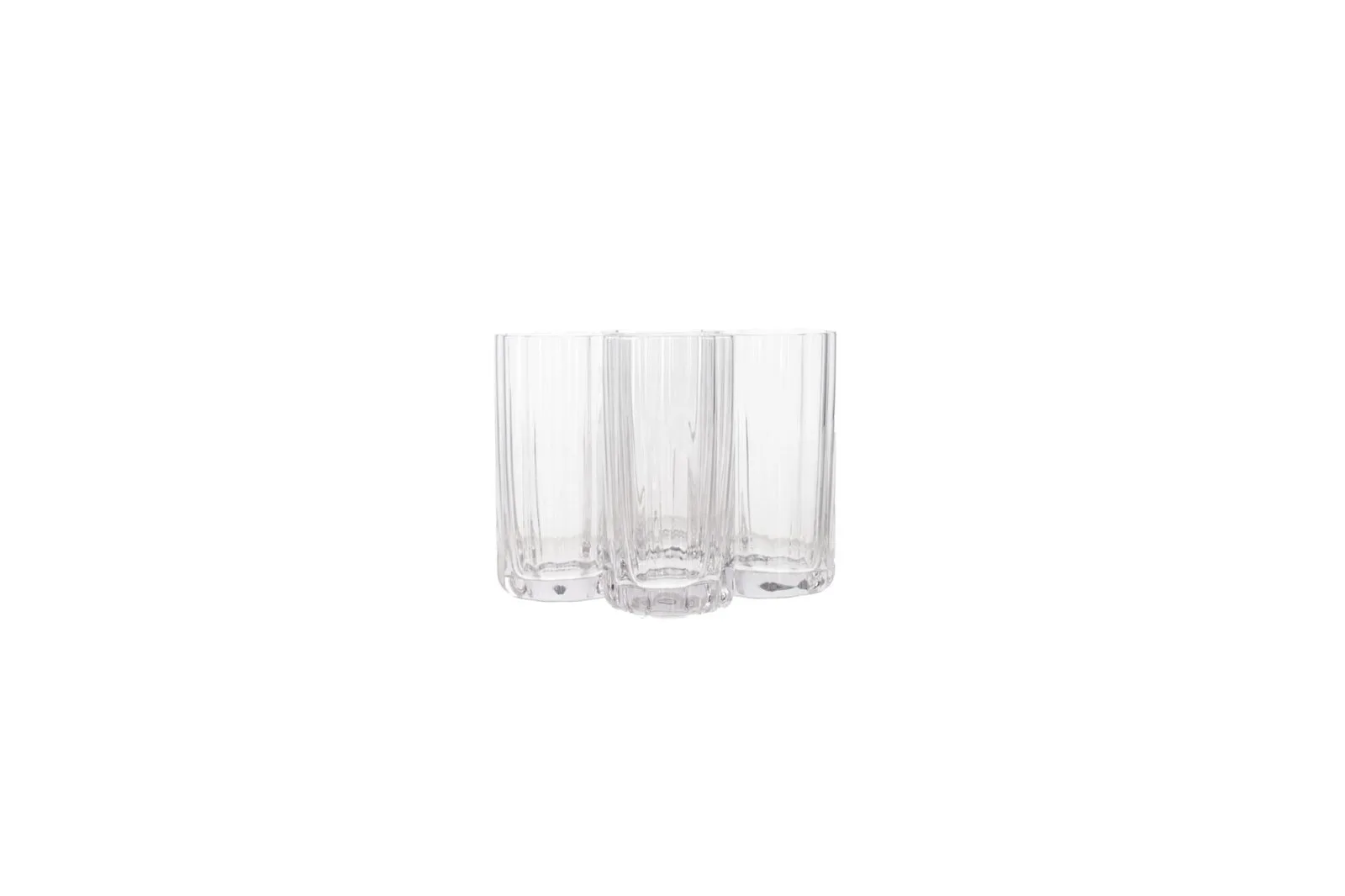 Floral Shaped Tall Glasses Set 4 Pcs 465 ml
