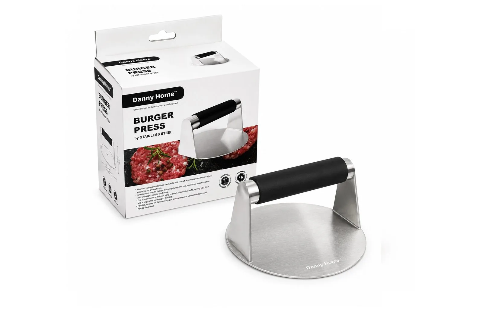 Stainless Steel Burger Press 14.6 cm