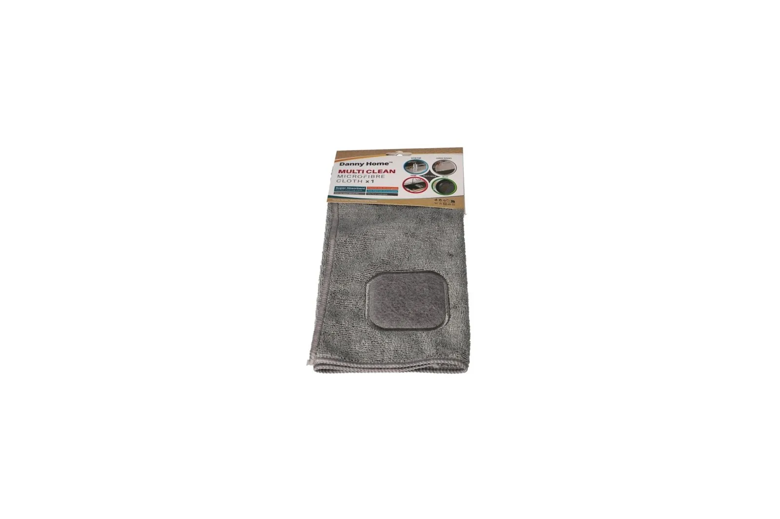 Microfiber Cleaning Cloth with Scrubber Grey