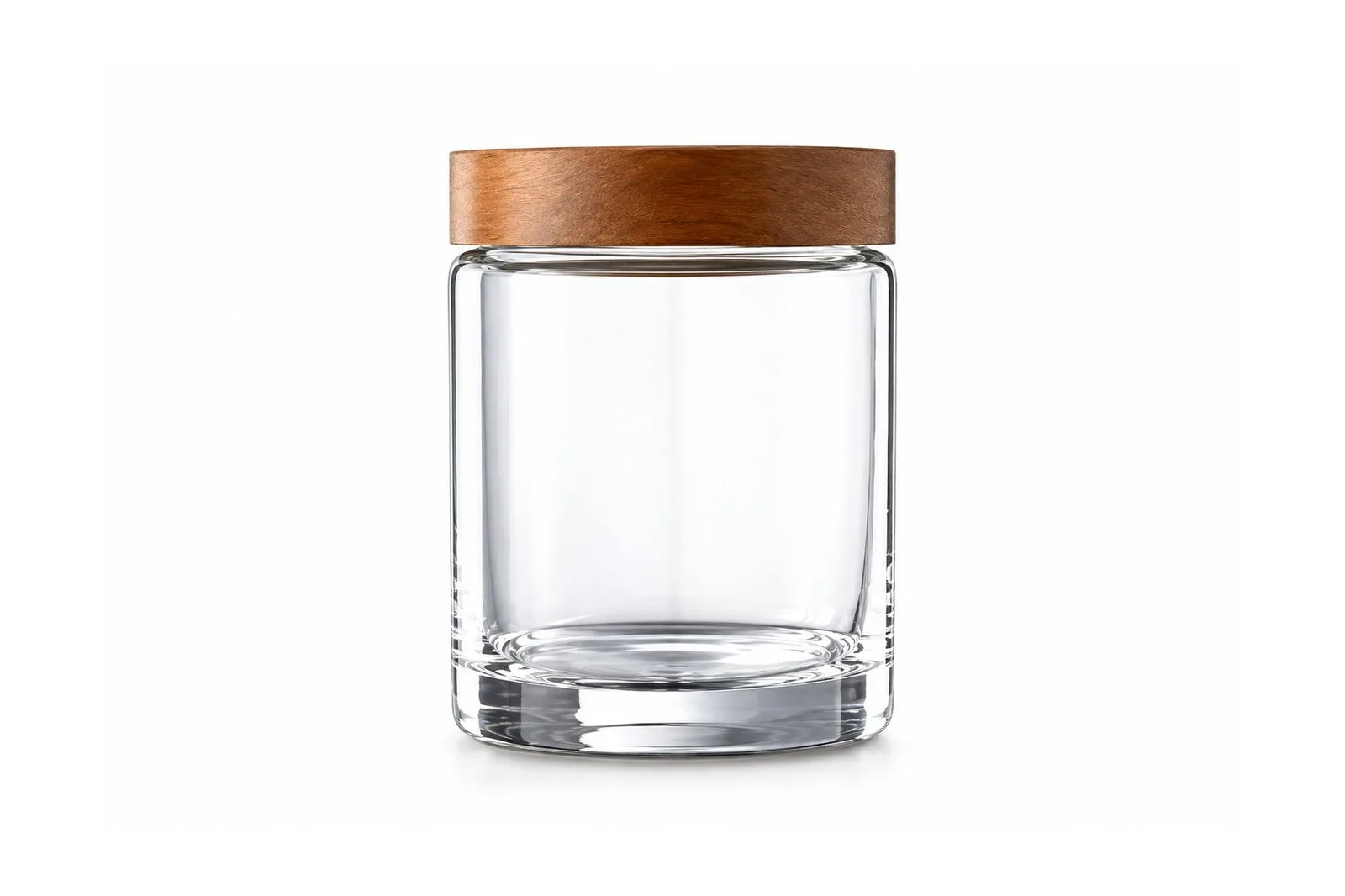 Glass Storage Jar with Wooden Lid – 10.8 cm