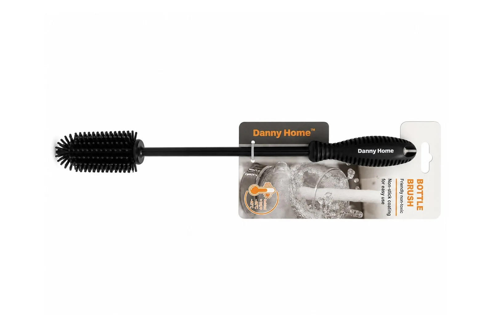 Silicone Bottle Cleaning Brush 30 cm – Black