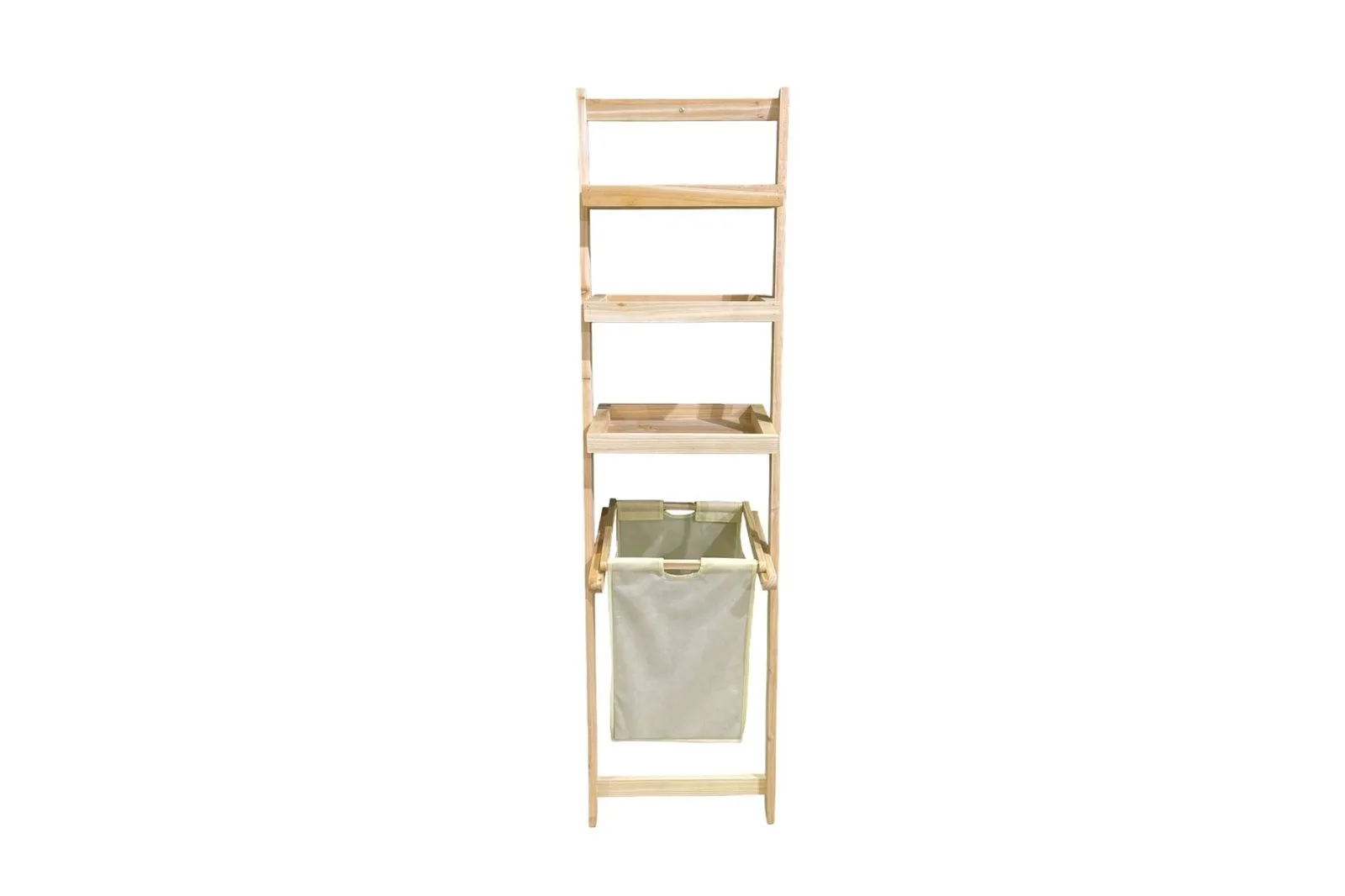 Wooden 3 Tier Storage Shelf with Storage Bag