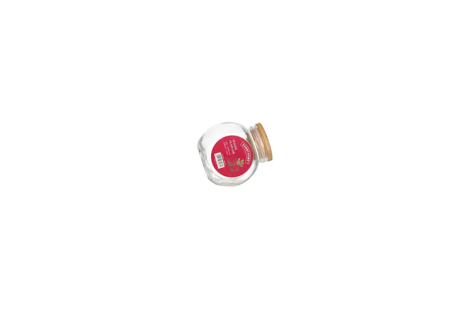 Glass Storage Jar with Bamboo Lid 500 ml