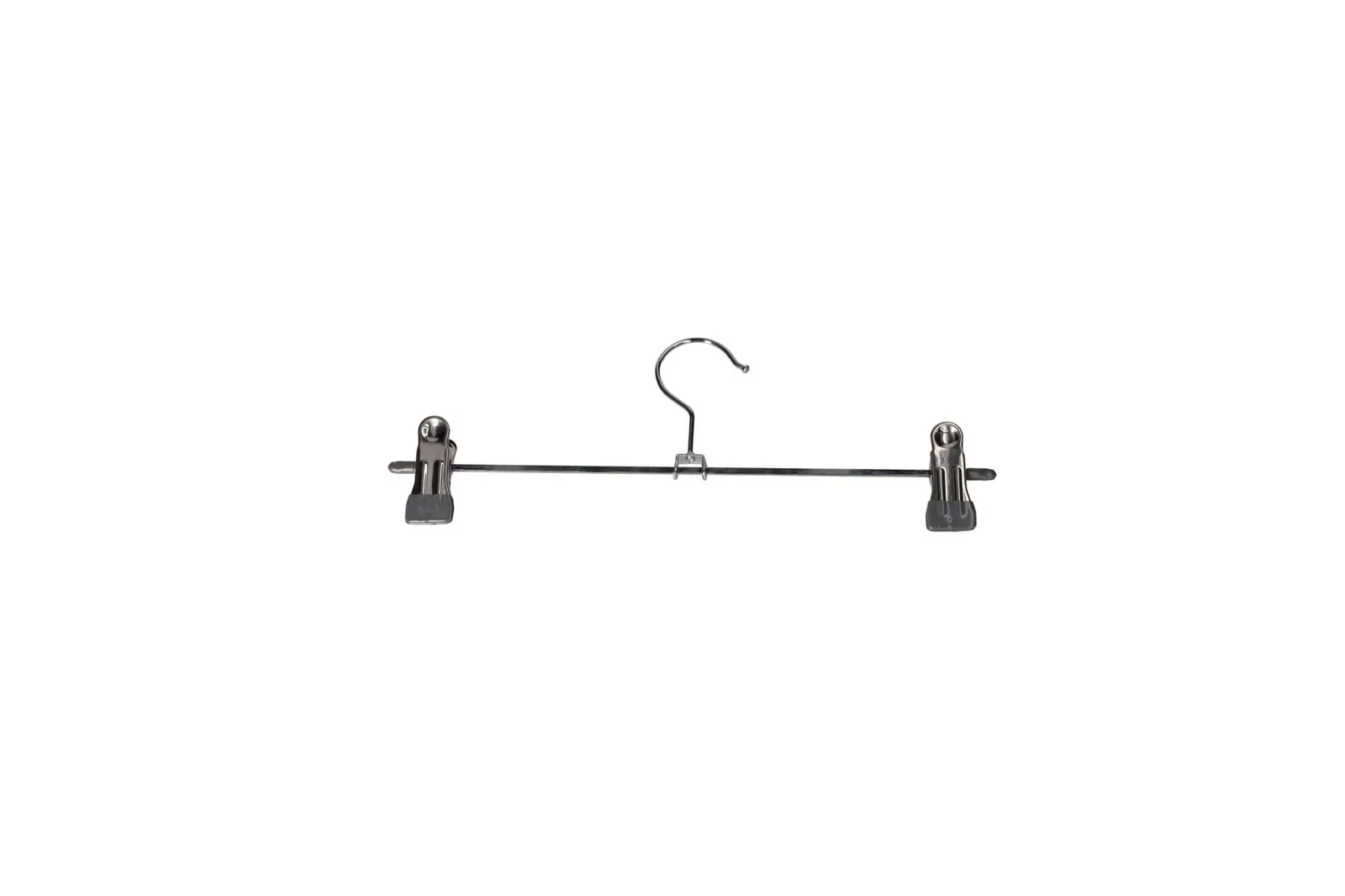 Metal Pants Hangers with Clips Grey 3 Pcs