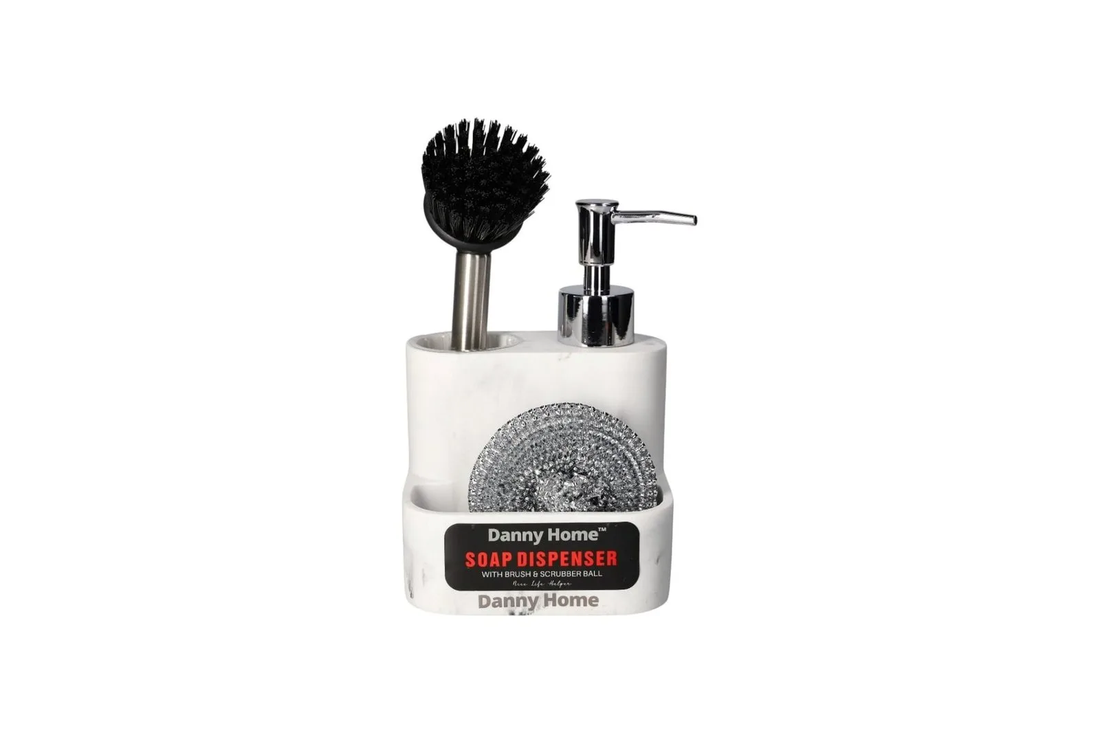 Poly Resin Soap Dispenser Set with Sponge Holder