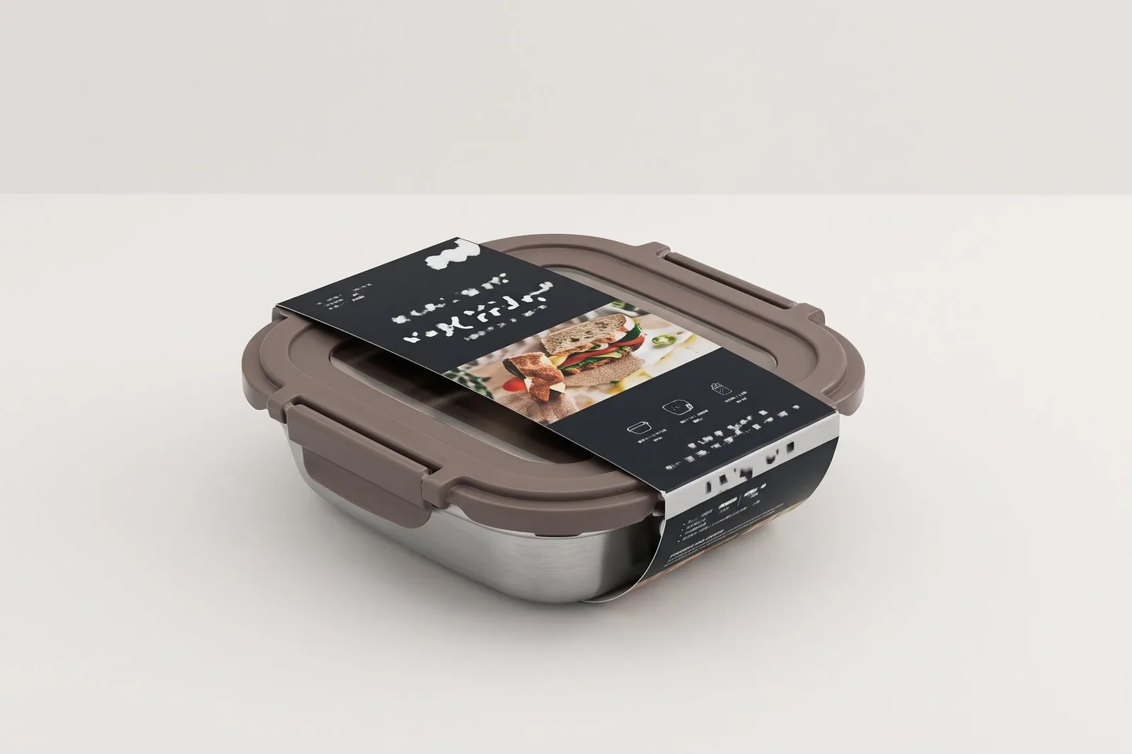 Stainless Steel 304 Lunch Box with Steel Lid 580 ml