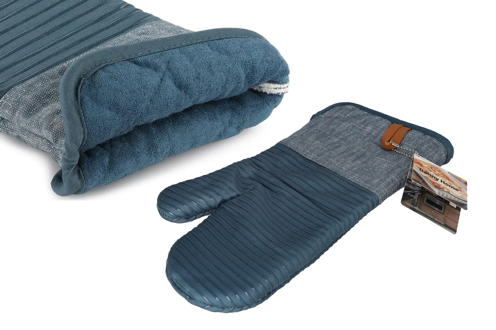 Cotton Oven Mitt 35 cm – Blue