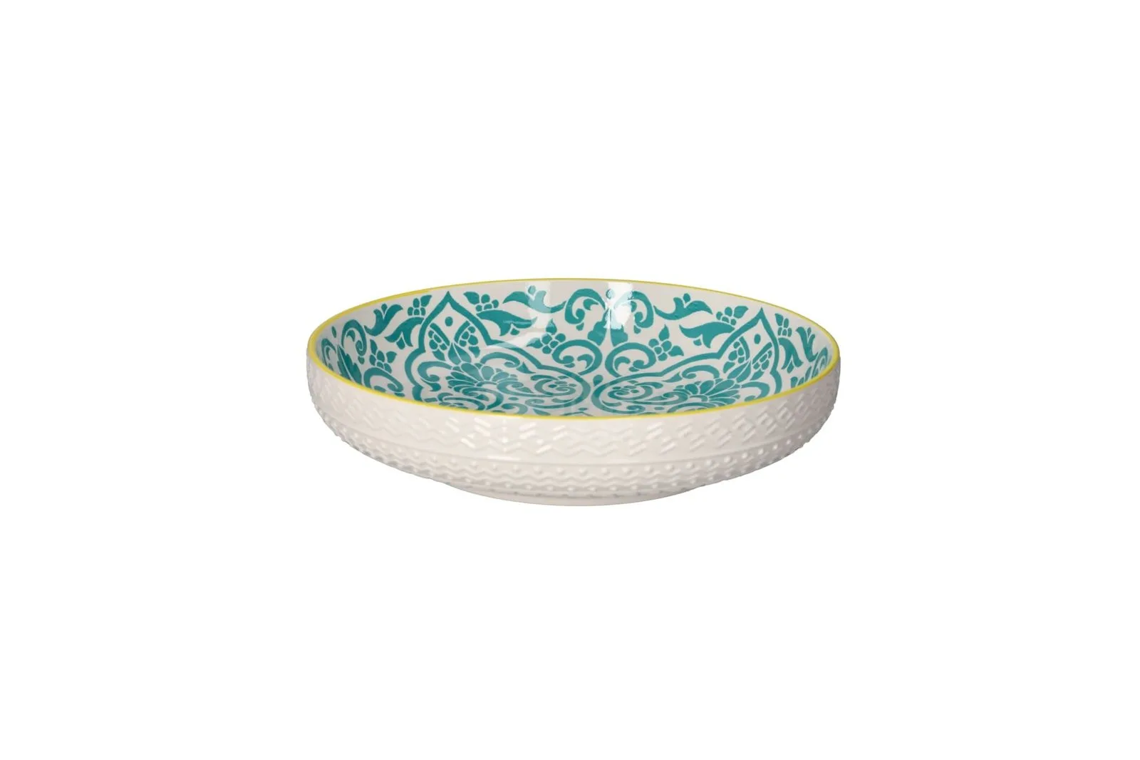 Porcelain Bohemian Floral Salad Bowl Multicolour