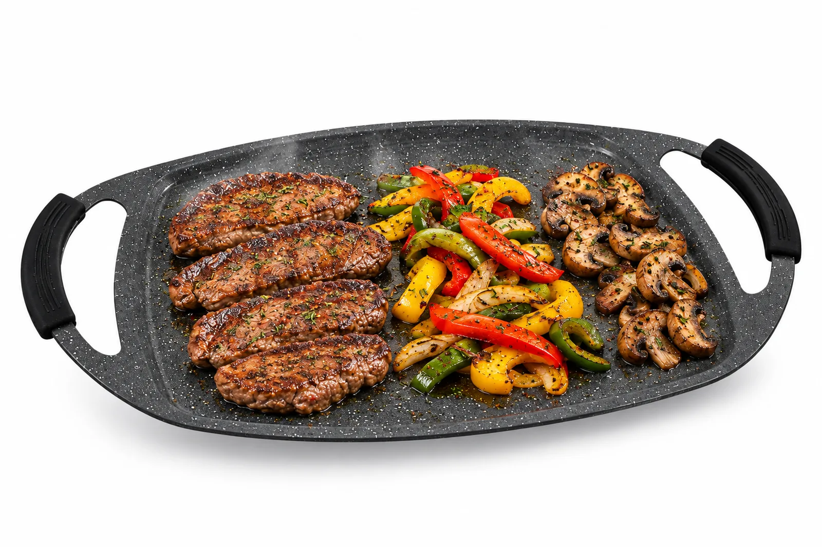 Granite Coated Aluminium Grill Pan with Handles – 47 cm