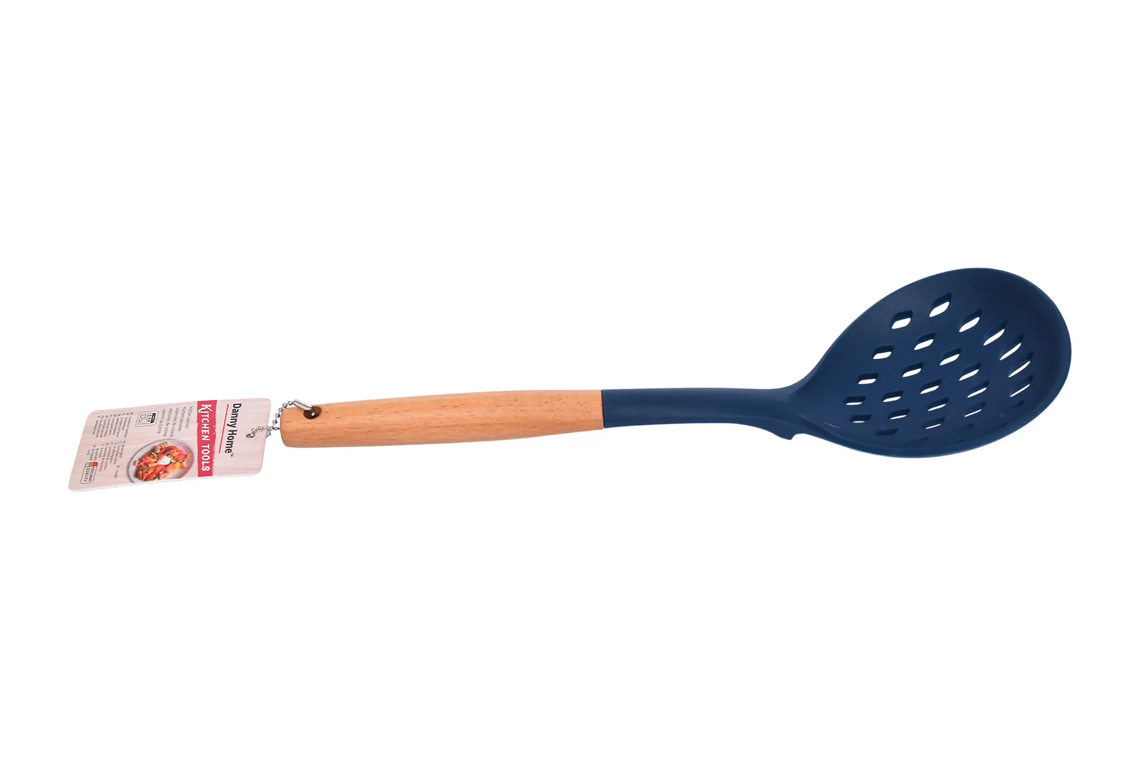Silicone Skimmer with Wooden Handle 33.5 cm – Beige
