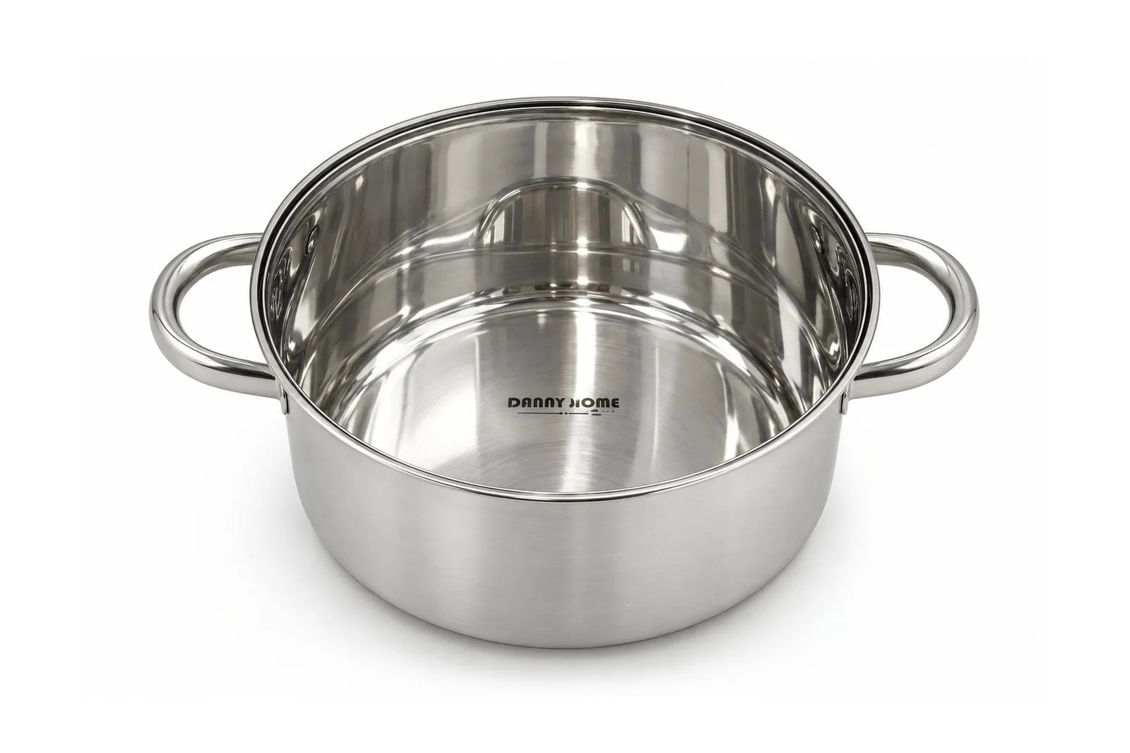 Stainless Steel Classic Casserole with Glass Lid 20 cm – 3.6 L