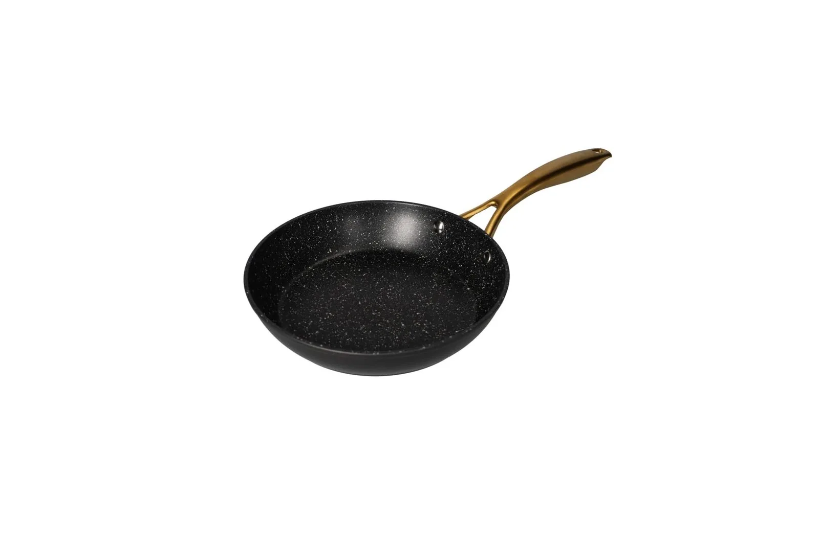 Black Granite Non Stick Fry Pan Gold Handle