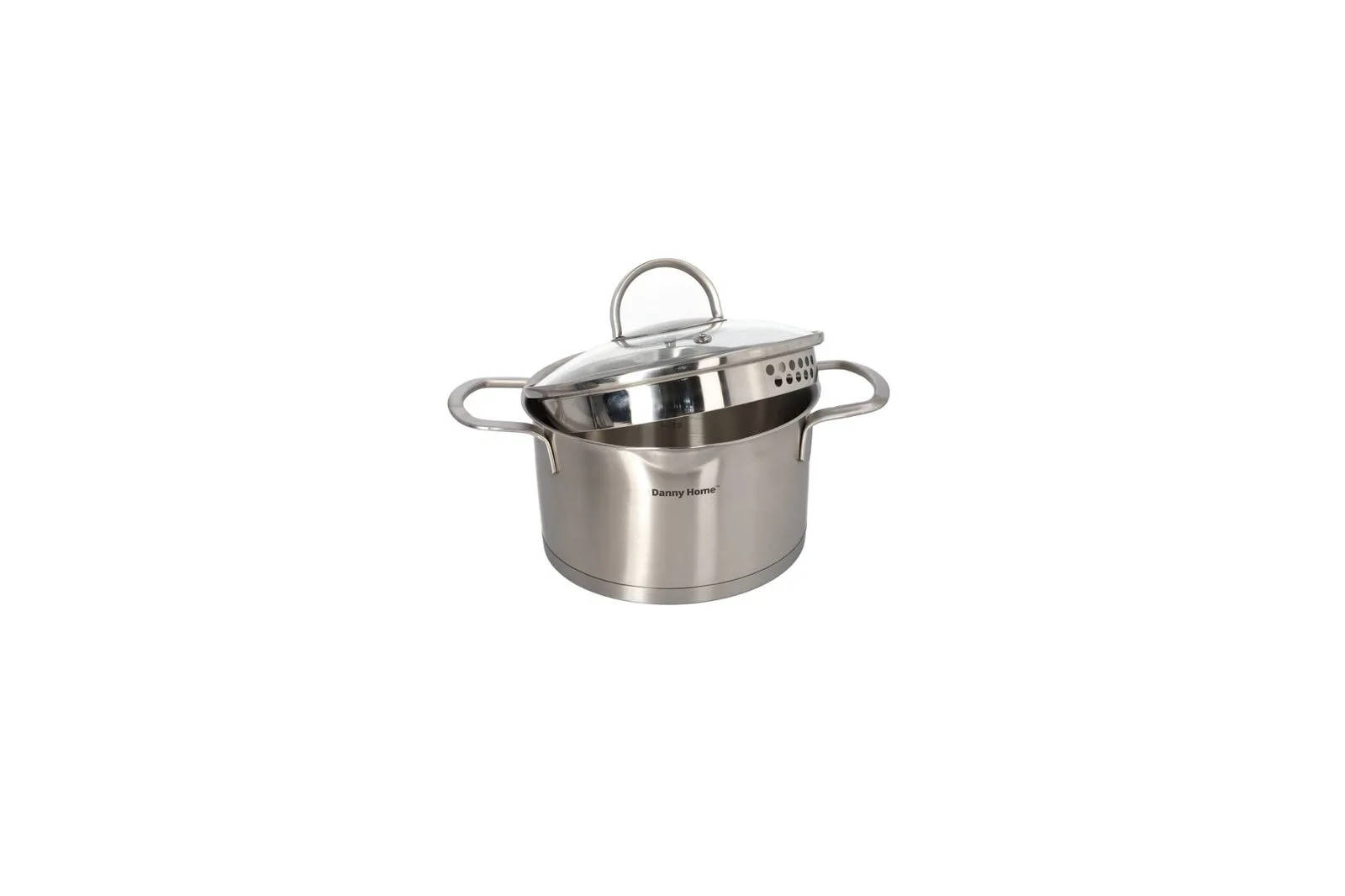 Stainless Steel Casserole Pot with Glass Lid