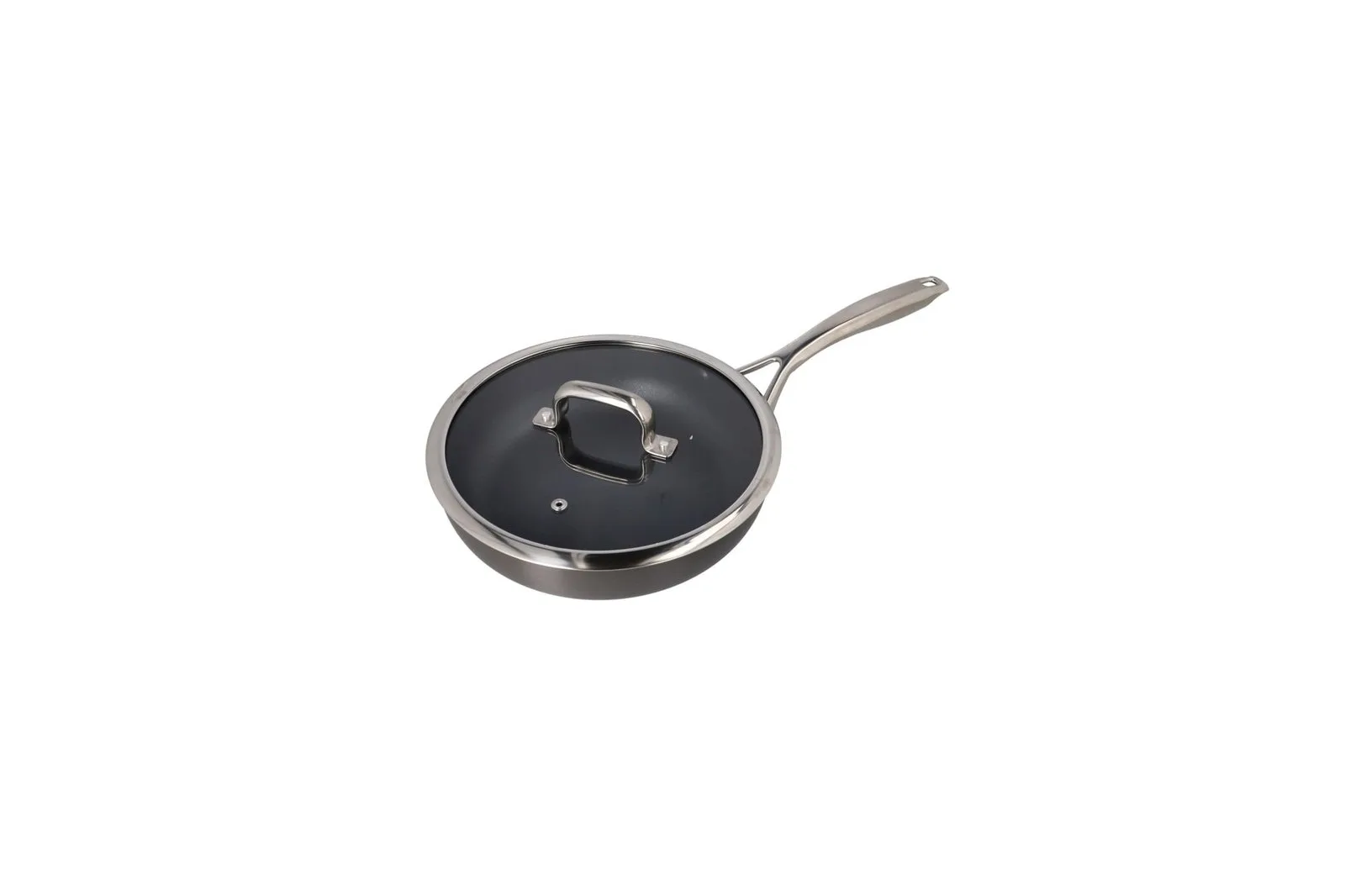 Aluminium Non Stick Deep Fry Pan with Glass Lid