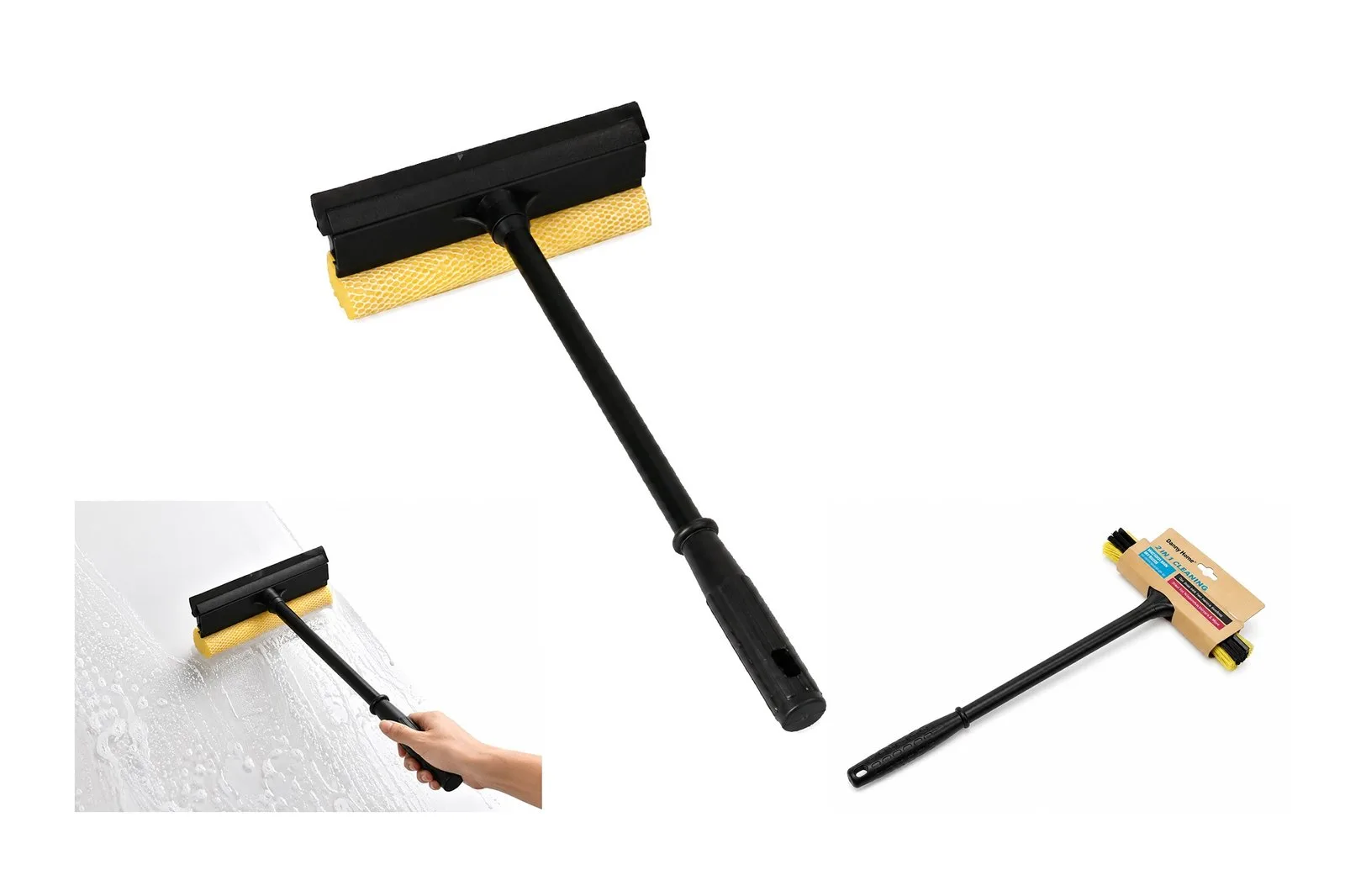 2-in-1 Window Cleaner with Sponge and Squeegee 30 cm