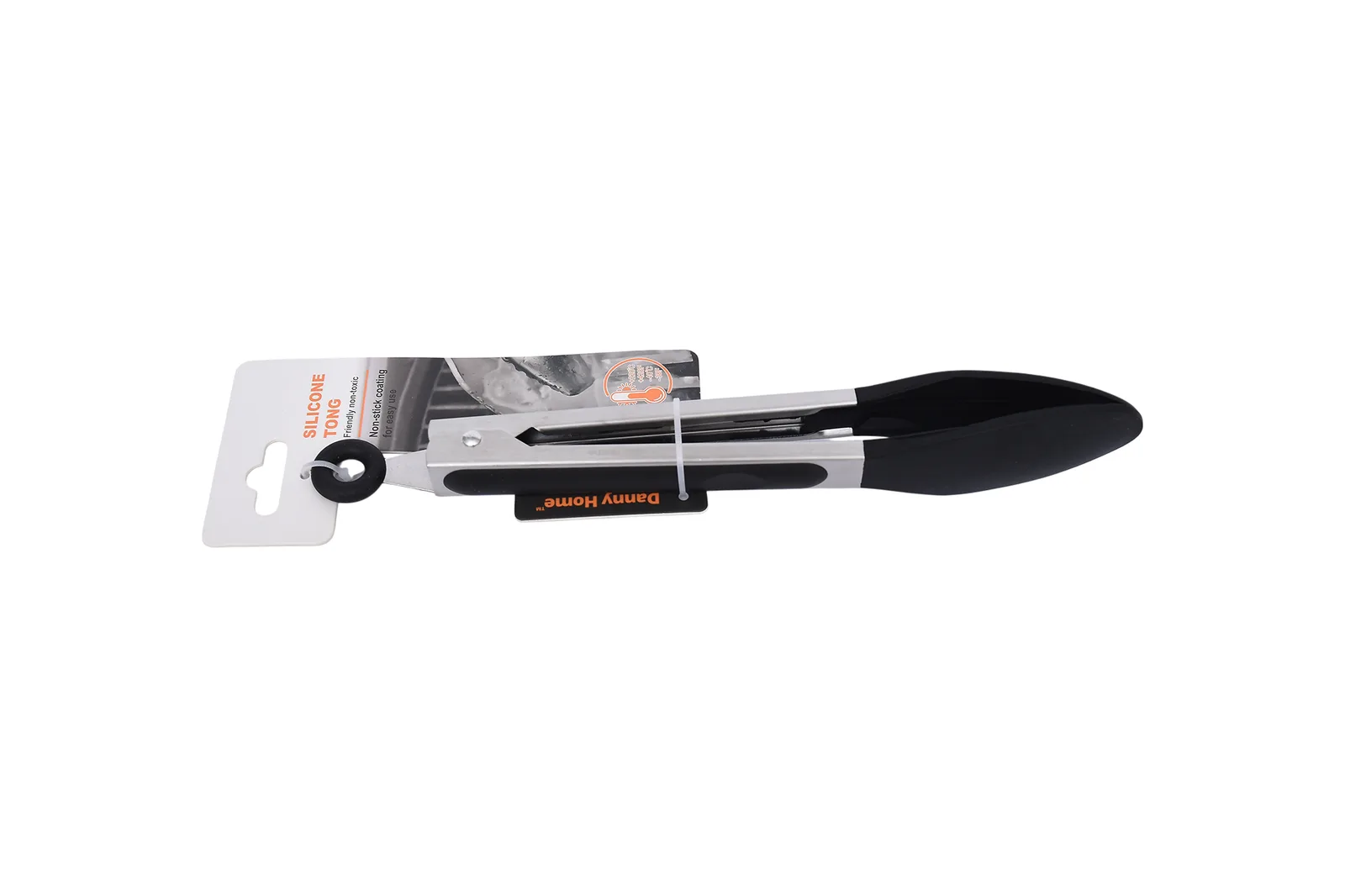 Silicone and Stainless Steel Food Tongs 26 cm – Black