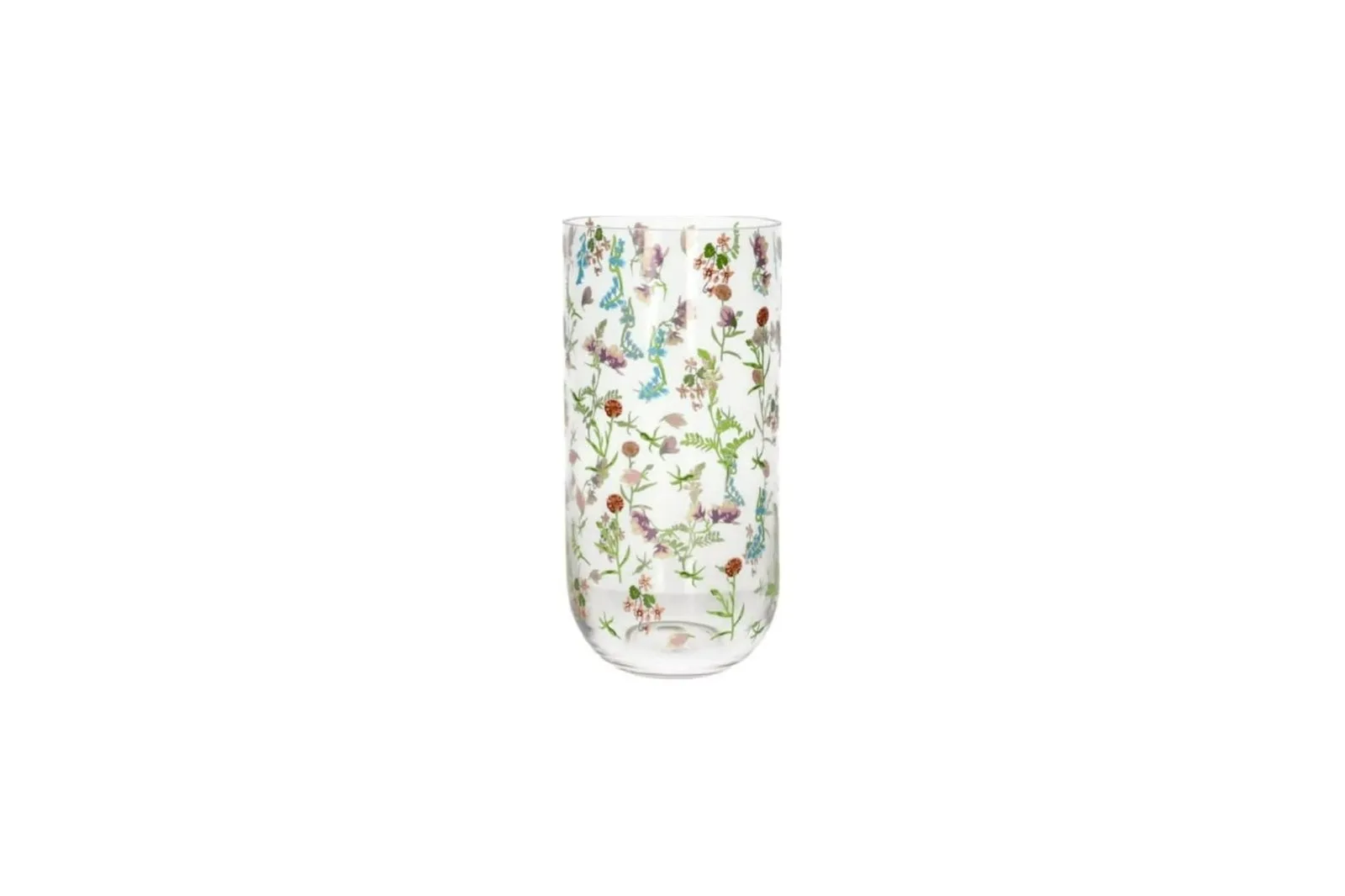 Floral Pattern Glass Flower Vase