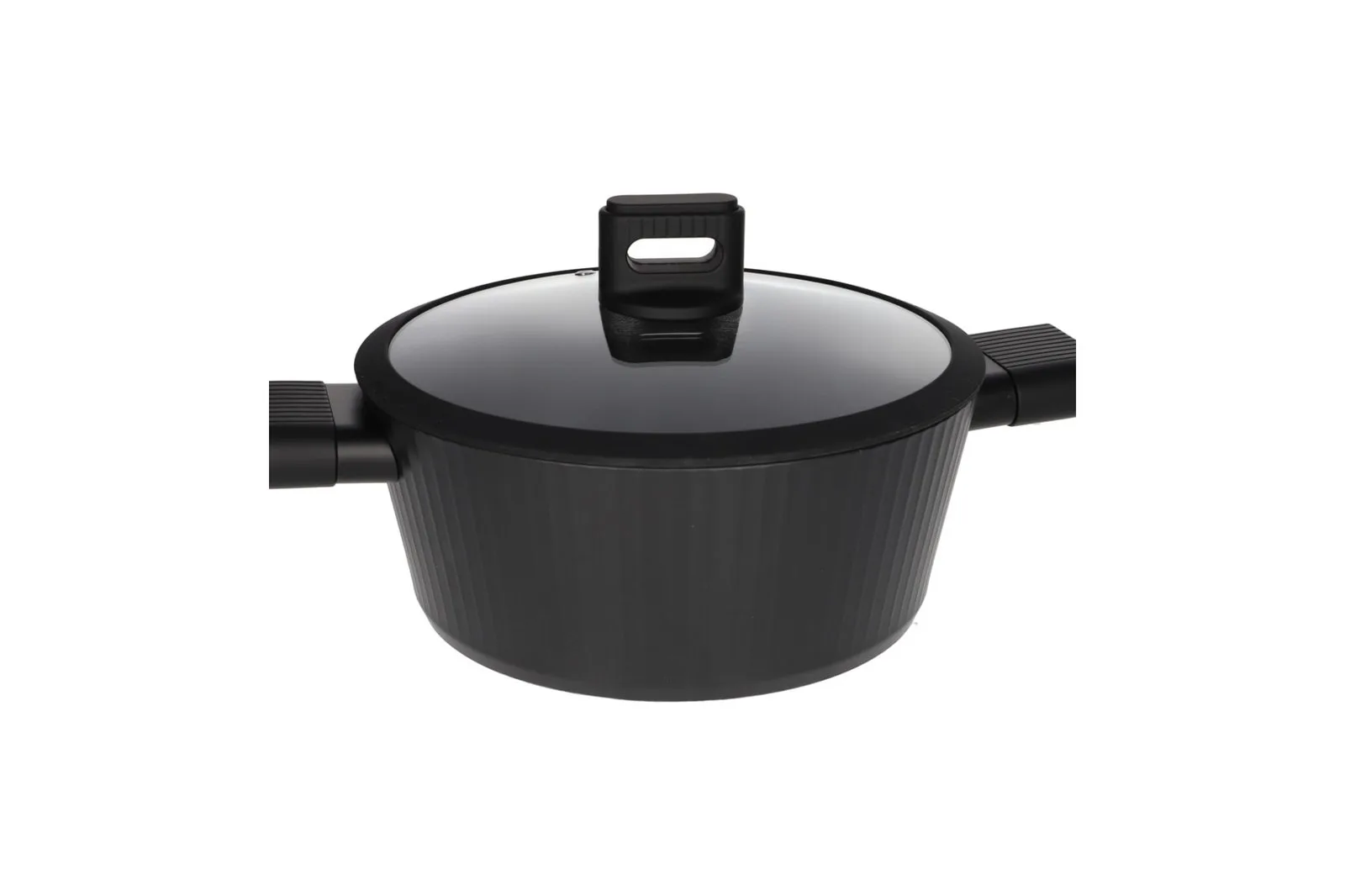 Aluminium Non Stick Striped Casserole Pot 3.8 L