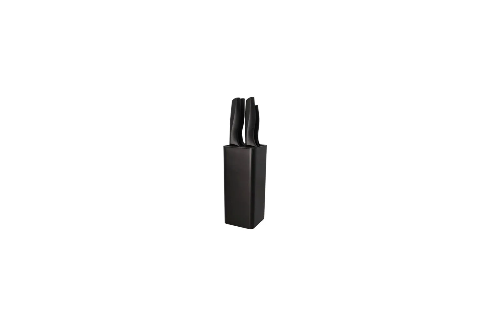 Black Stainless Steel Knife Set with Stand