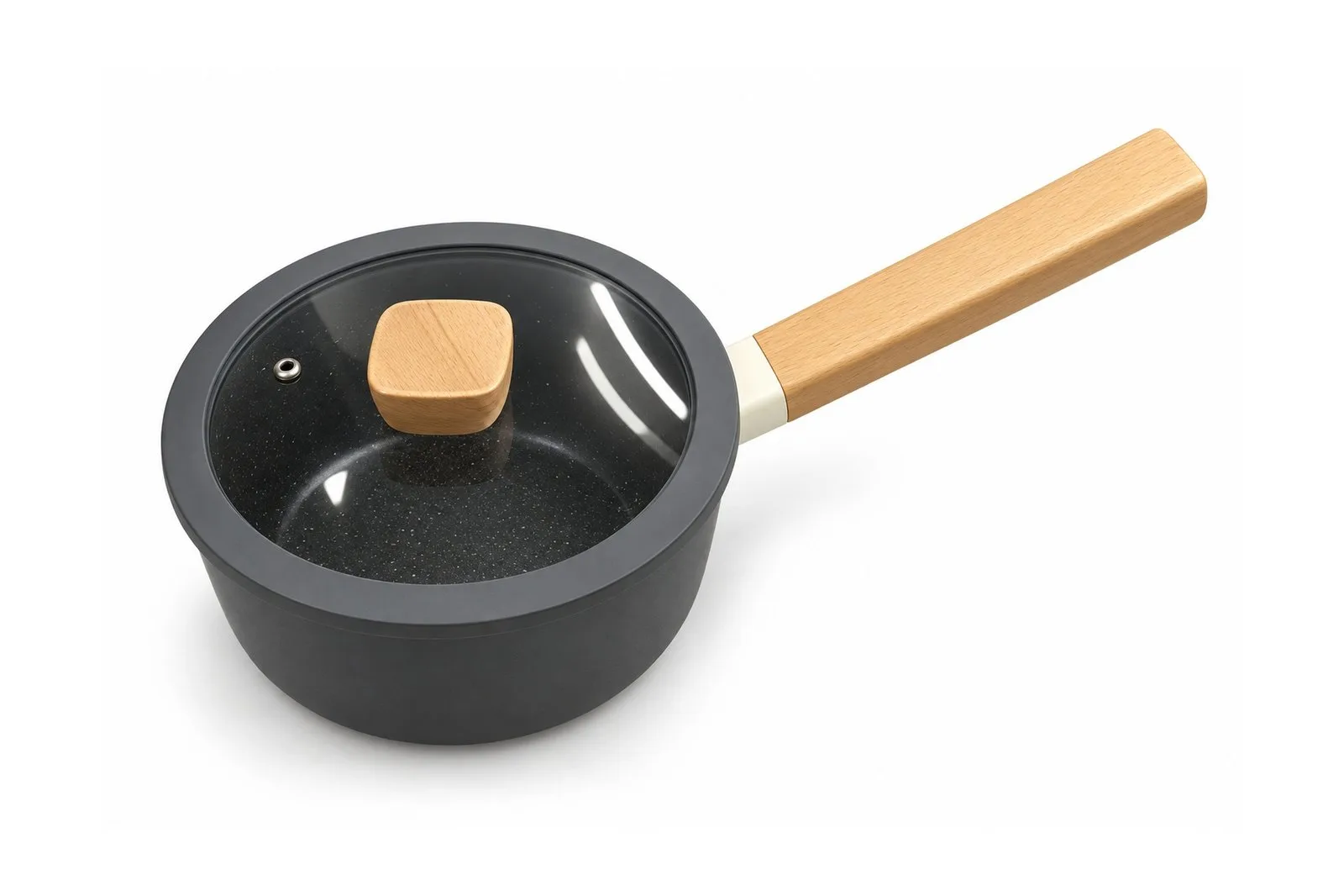 Non-Stick Saucepan with Glass Lid 18 cm