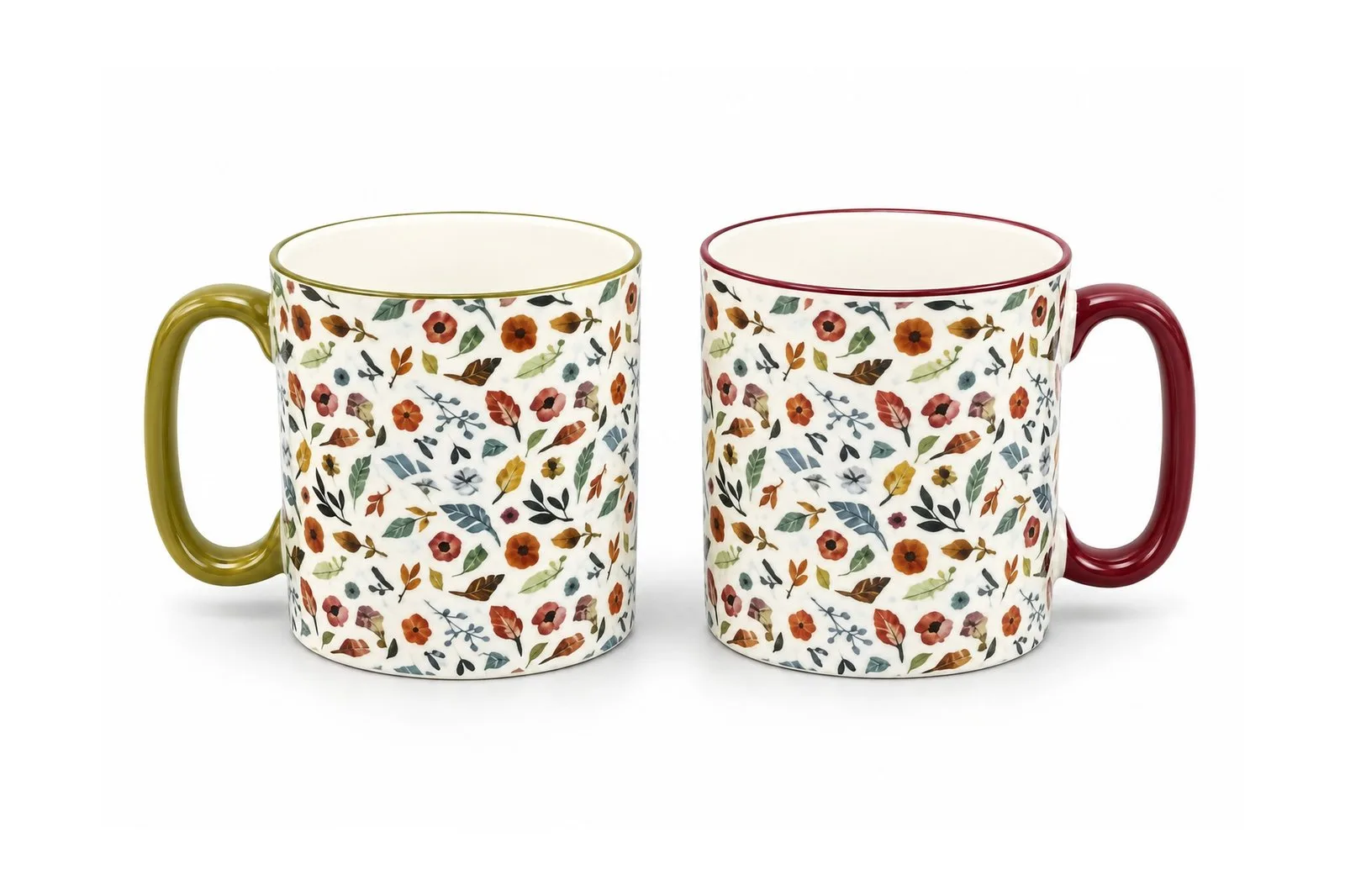 Porcelain Couple Mugs Set 2 Pcs 310 ml – Orange Blossom