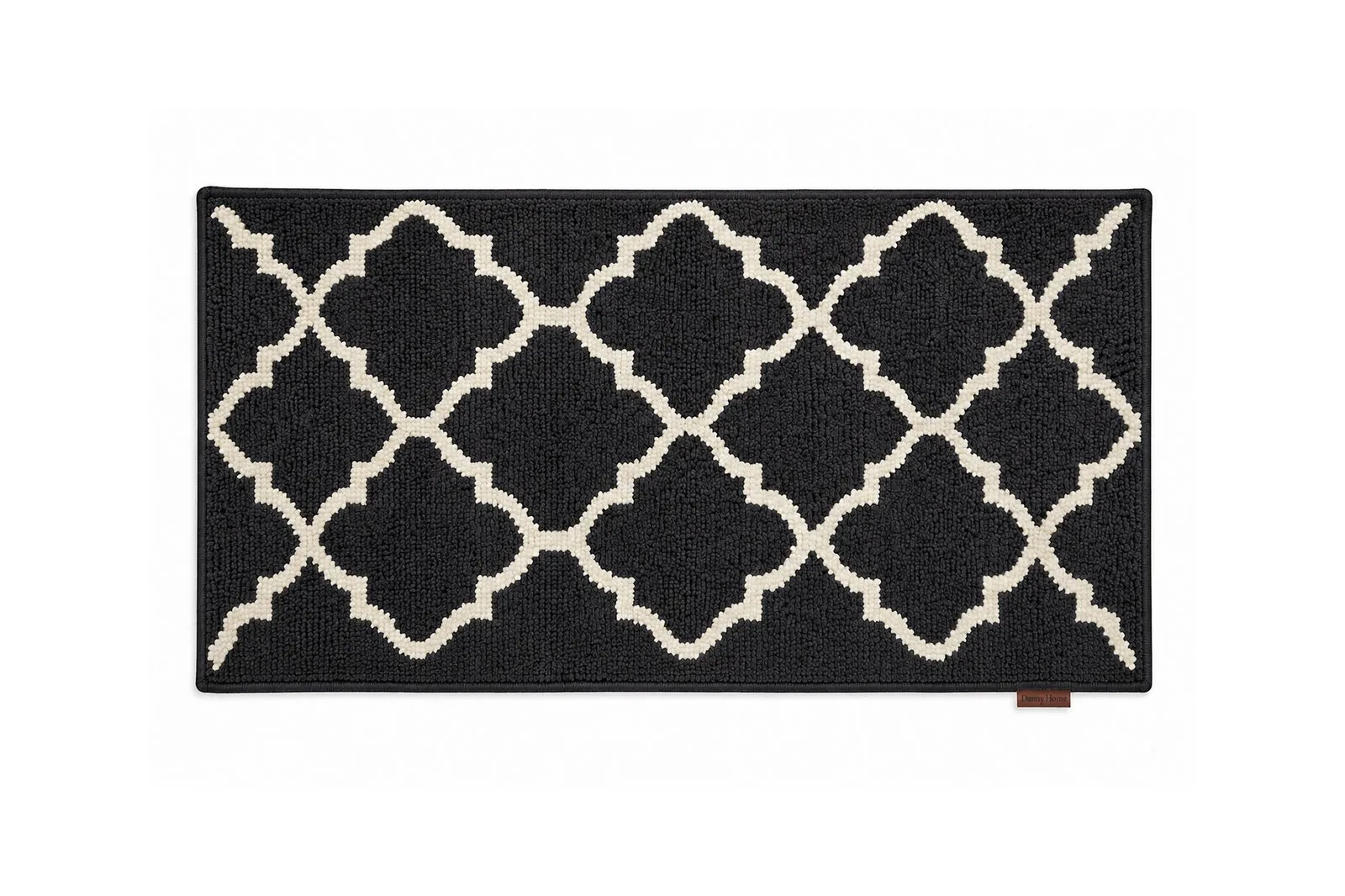 Polypropylene Door Mat 50 x 80 cm – Dark Grey Trellis